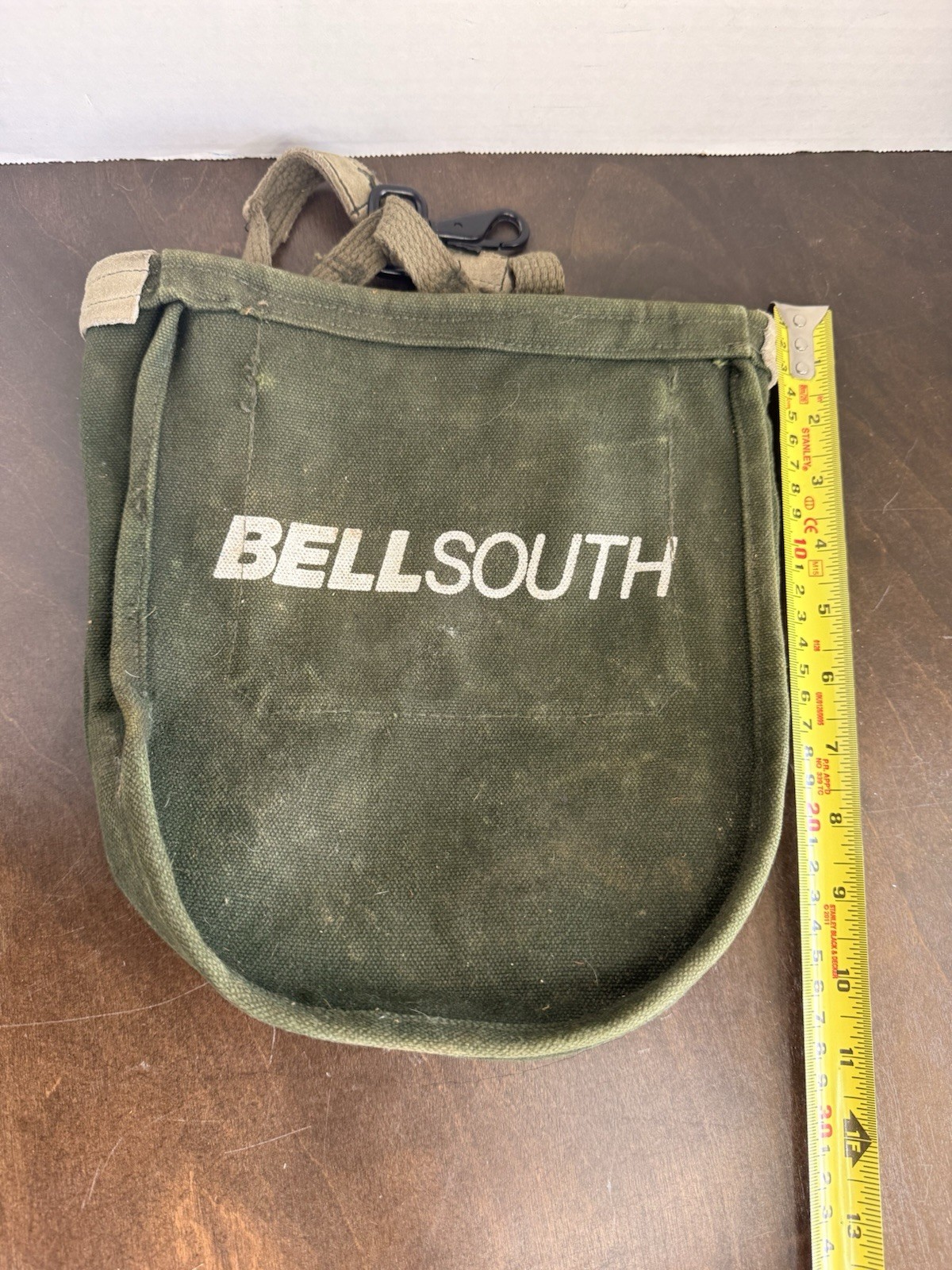 Vintage BellSouth Nut & Bolt Bag Heavy Green Canvas Duck