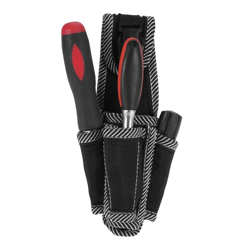 Multifunctional Electrician Tool Bag Small Tool Holder Pouch Waist Belt Black