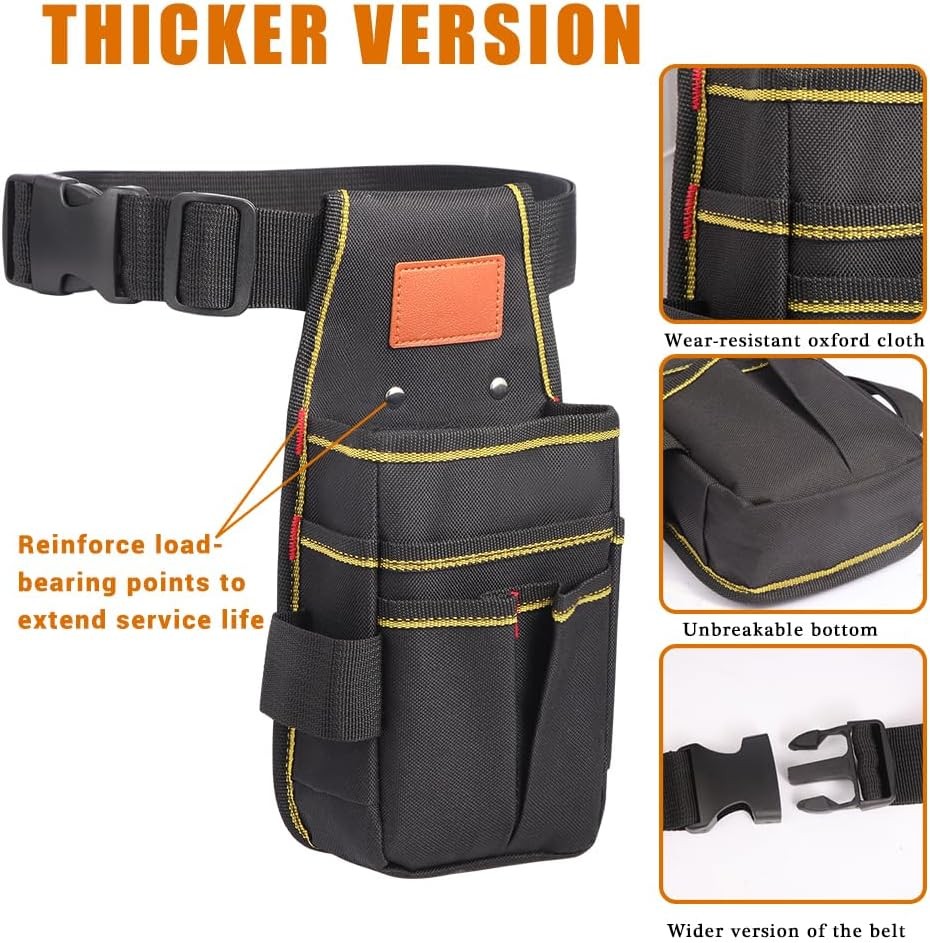 Small Tool Pouch, Small Tool Bag, Tool Pouch with Belt, Industrial Grade Thicken