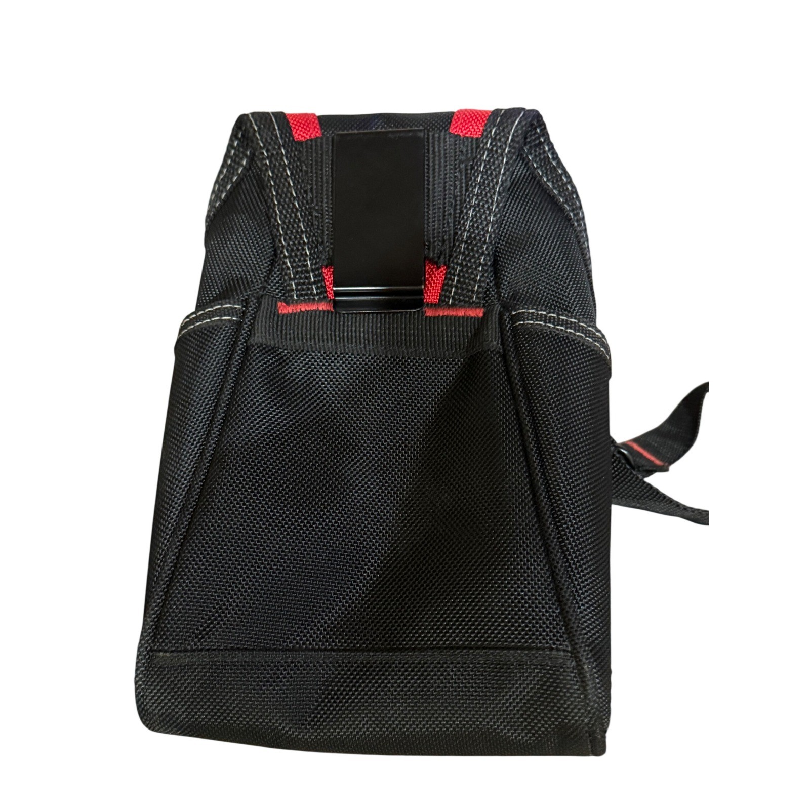 Bauer 7 Pocket Utility Pouch Tool Bag Belt Clip Black Red Polyester 58821