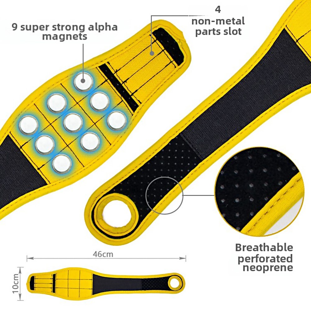 Premium Quality Stable Easy to Use Thumb-Wrapped Magnetic Tool Storage Wristband