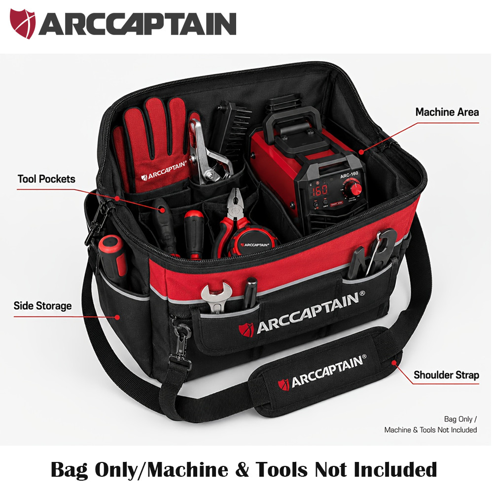 ARCCAPTAIN 13-Inch Welding Tool Bag Portable Welder Carrying Bag with Shoulder