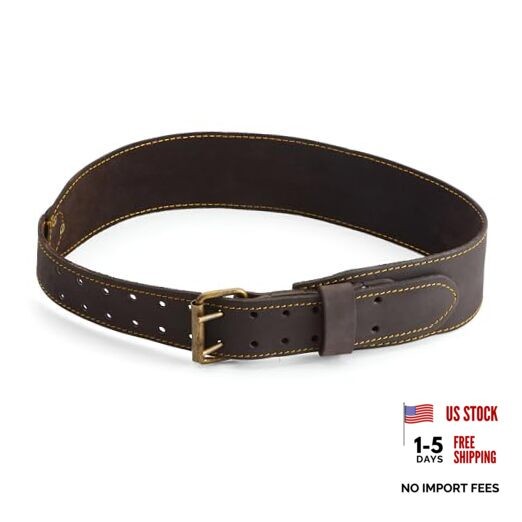 Pro Small/Medium 3″ Wide Full Grain Leather Tool Belt with 3″ Belt (S/M)