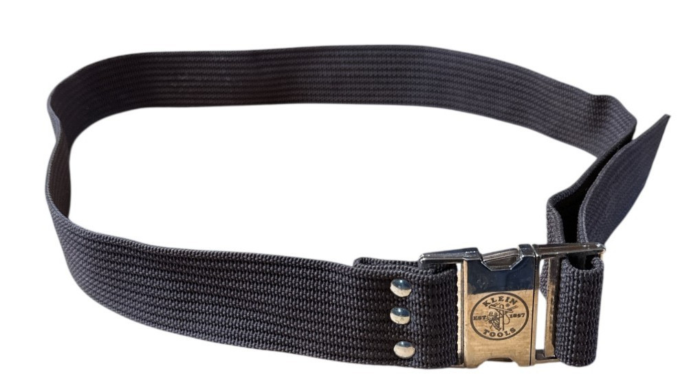 Klein Tools Adjustable Tool Belt Fits Waist Up to 48 Inches Brown Webbing