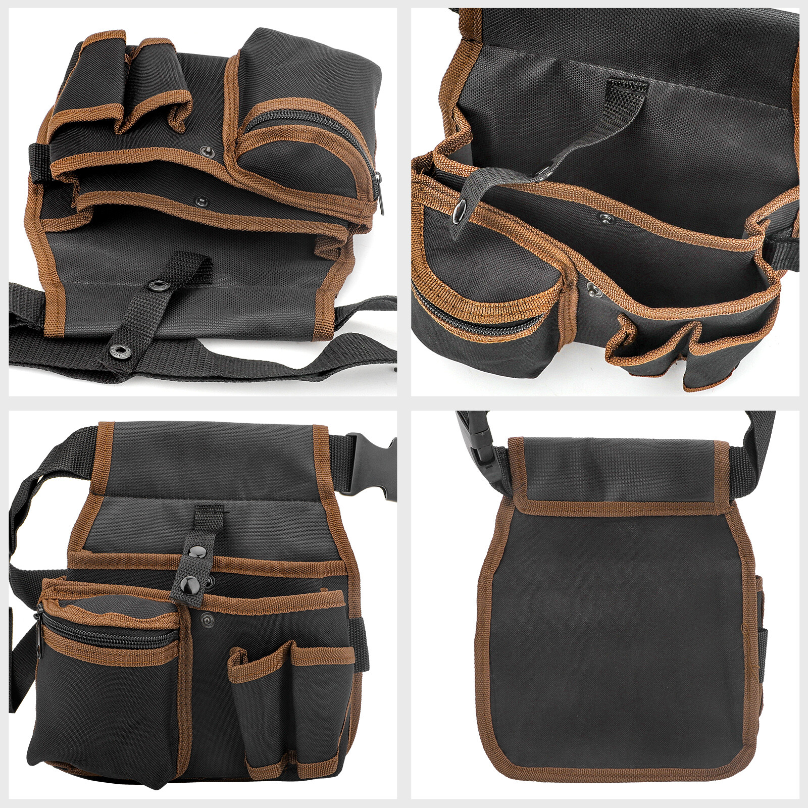 Electrician Waist Pocket Belt Tool Pouch Bag, Hardware Toolkit Work Organizer