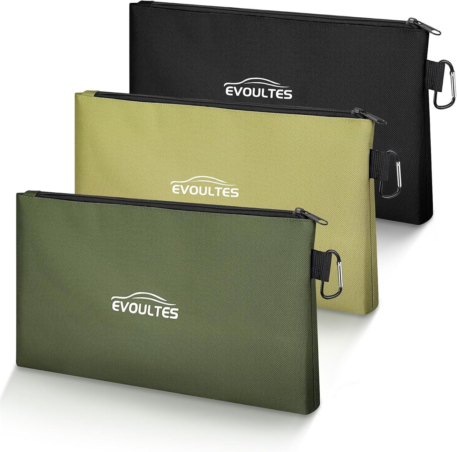 3 Pack Canvas Tool Pouch with Zipper, Tool Pouch Bag, Multi-Purpose Small Zipper