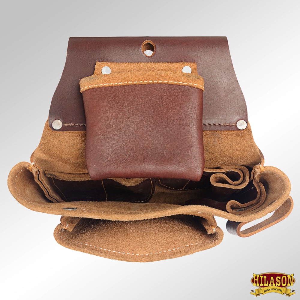 22HS HILASON Leather Carpenter, Farmers And Electrician Tool Bag Pouch