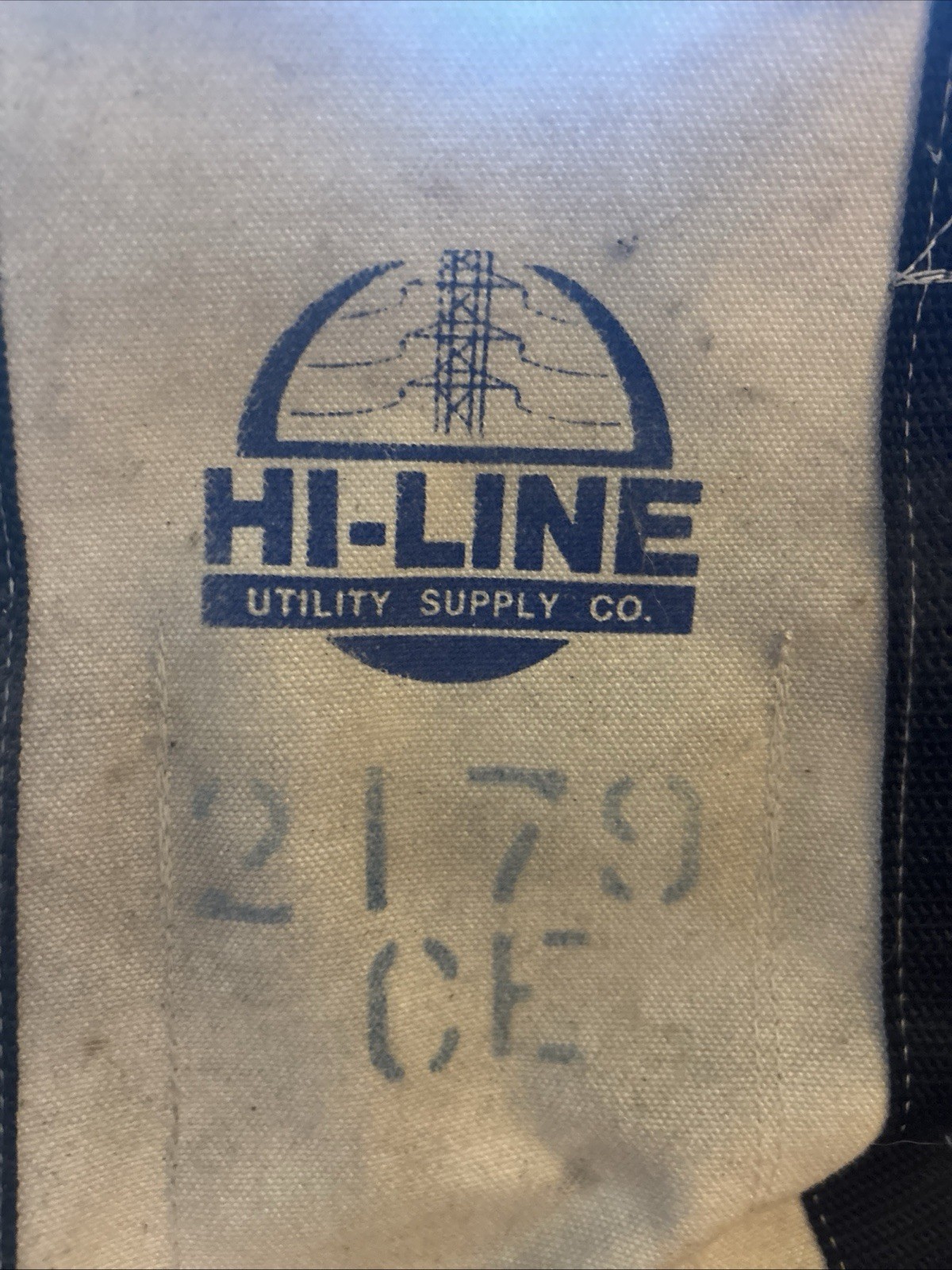 VTG Hi-Line Canvas Tool Bucket Bag Strap Hook Plastic Bottom Lineman Bell System