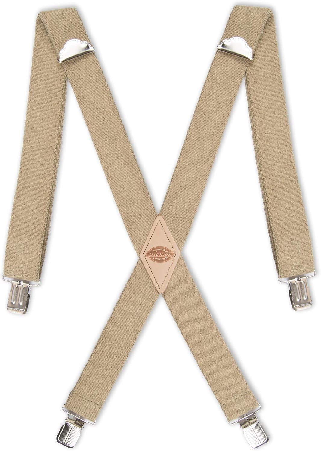 Dickies Men’s 1 1/2 inch Solid Straight Clip Adjustable X One Size, Beige