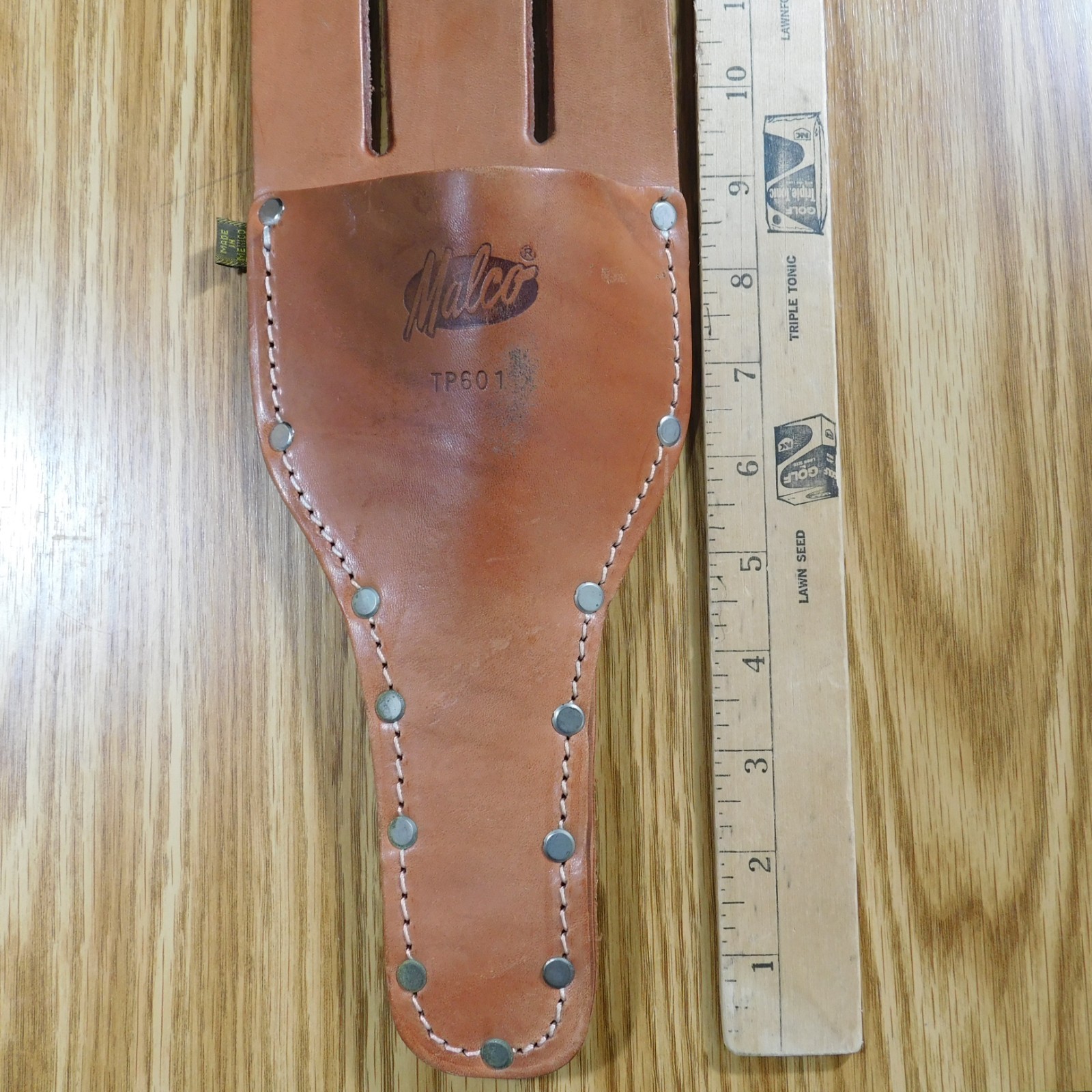 Malco TP601 Riveted LEATHER SHEATH Flex Cutter Blade Holder Belt Pouch 13 x 4.5