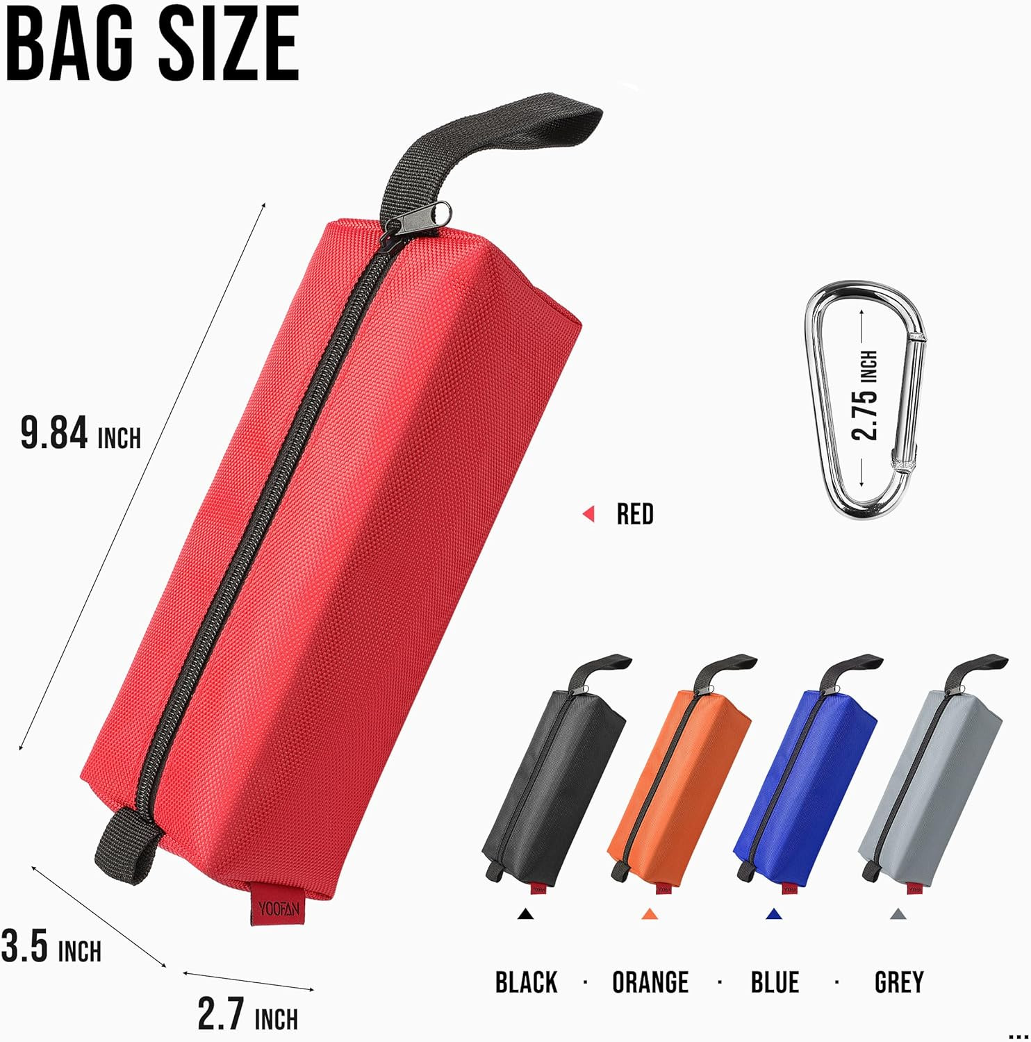 Tool Bags – 5 Packs of Heavy Duty Tool Pouches with Zipper, Made with 1680D Oxfo