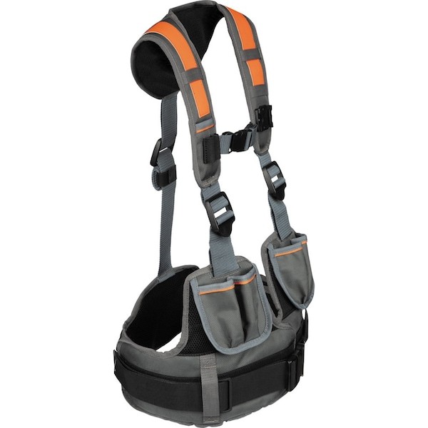Klein Tools 55828Mb Tool Vest, Modbox, Gray, Ballistic Nylon, 4 Pockets