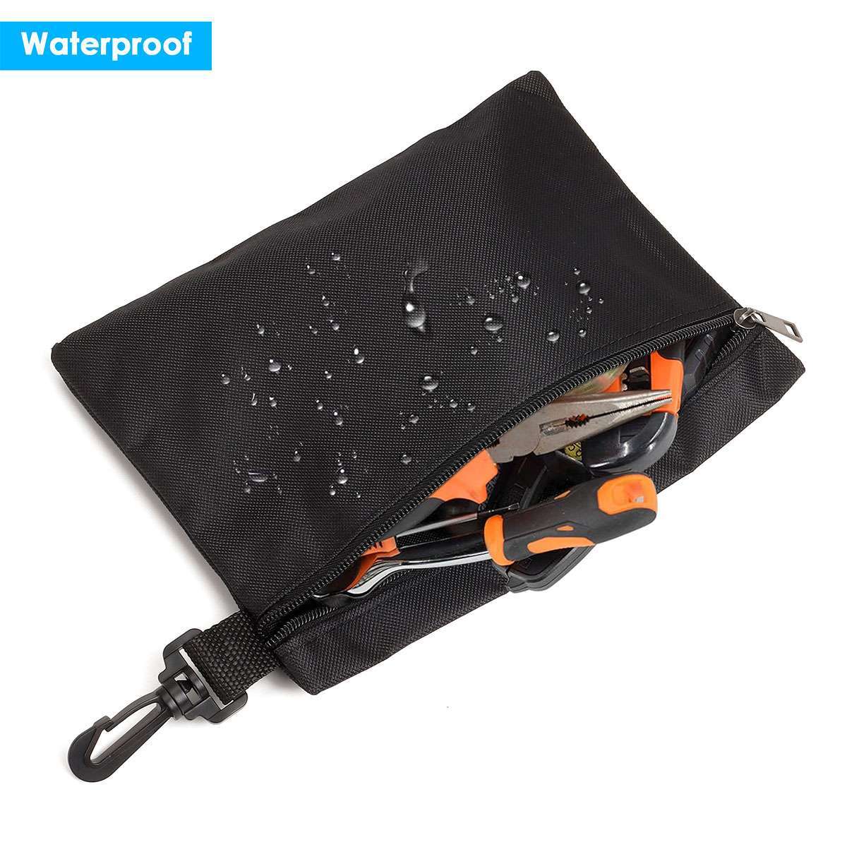 Waterproof Canvas Tool Pouch Bag Zipper Multipurpose Pouch Heavy Duty Organizer