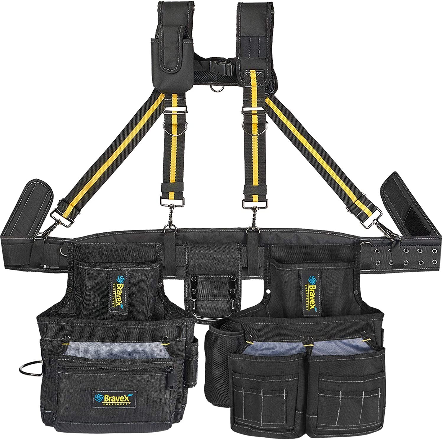 US Tool Belt Suspenders Vest Pro Ultra 20Bags Y-Style Pouch Fr Framers Carpenter