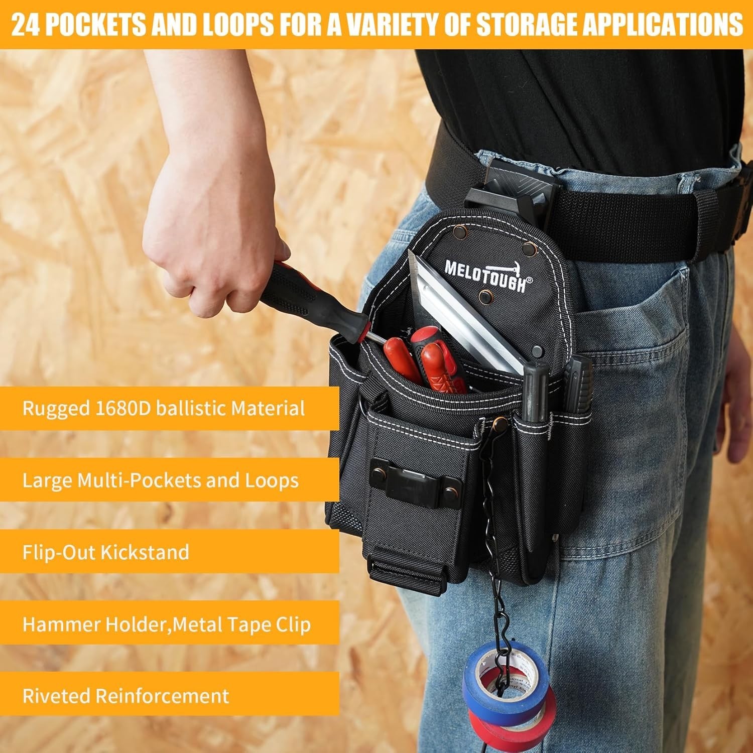 MELOTOUGH Professional Small Electrician Tool Pouch