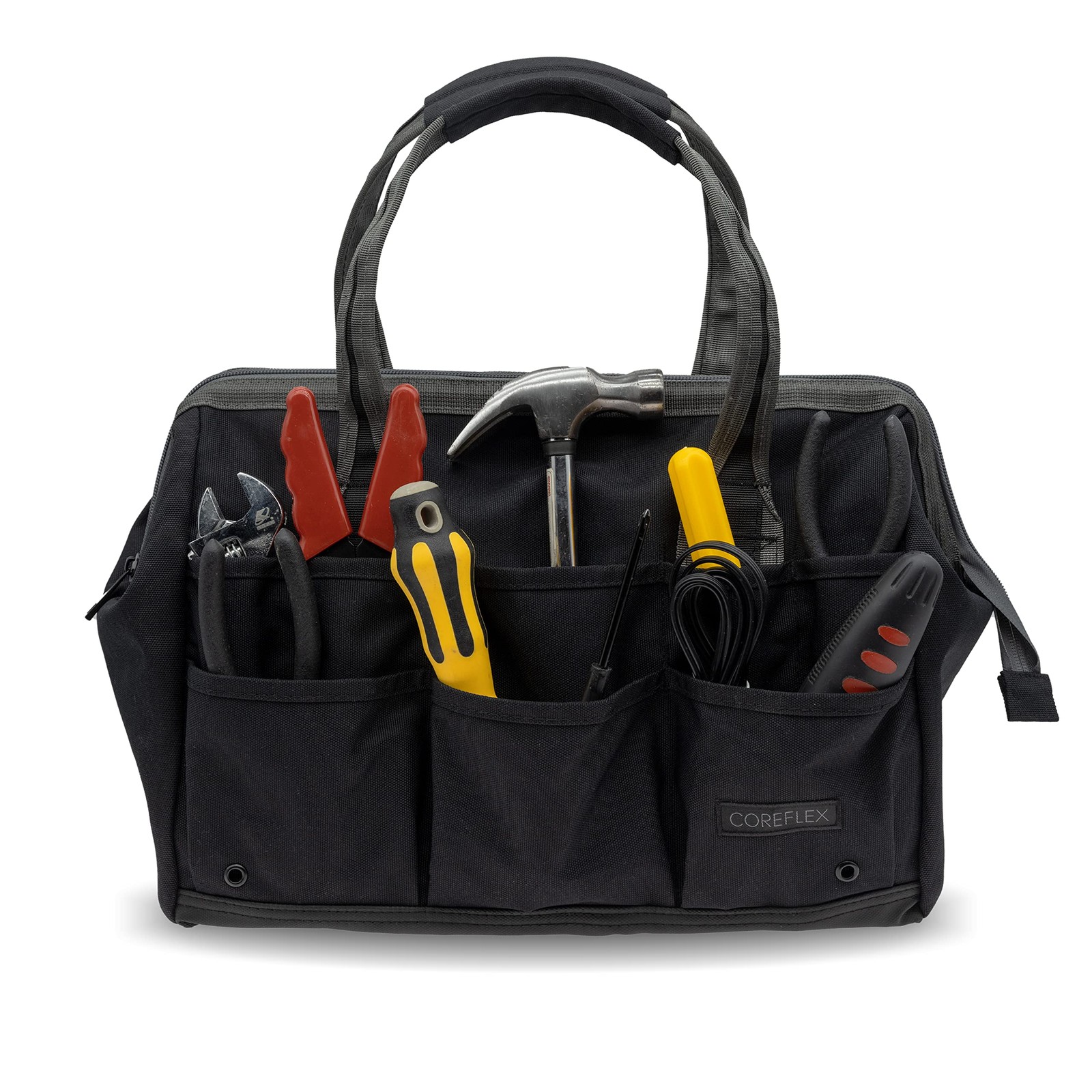 14 Inch WideMouth Tool Bag Heavy Duty Gear Pouch Plumber Electrician