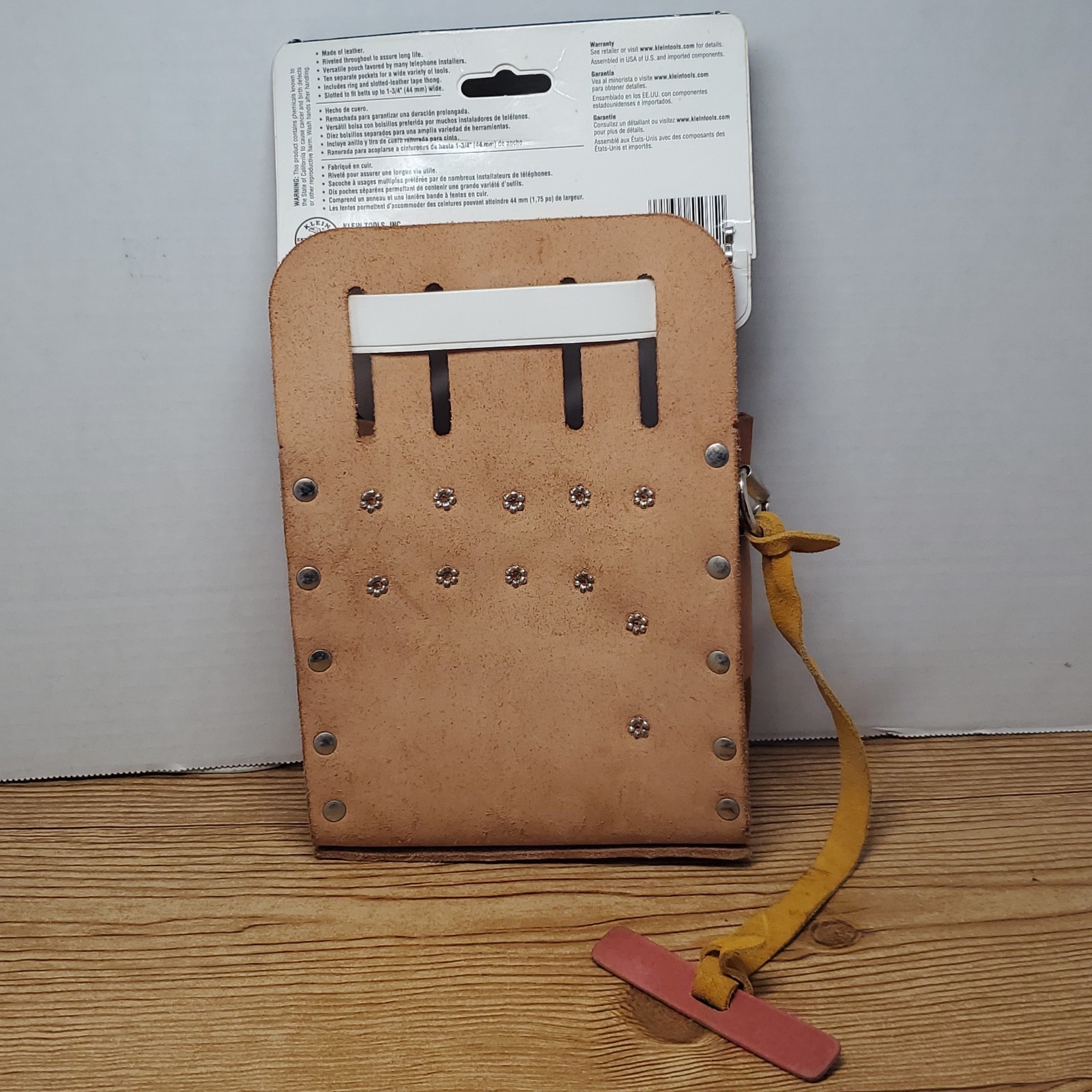 Klein Tools 5190 Brown Leather 10-Pocket Tool Pouch Electrician Tool Belt NOS