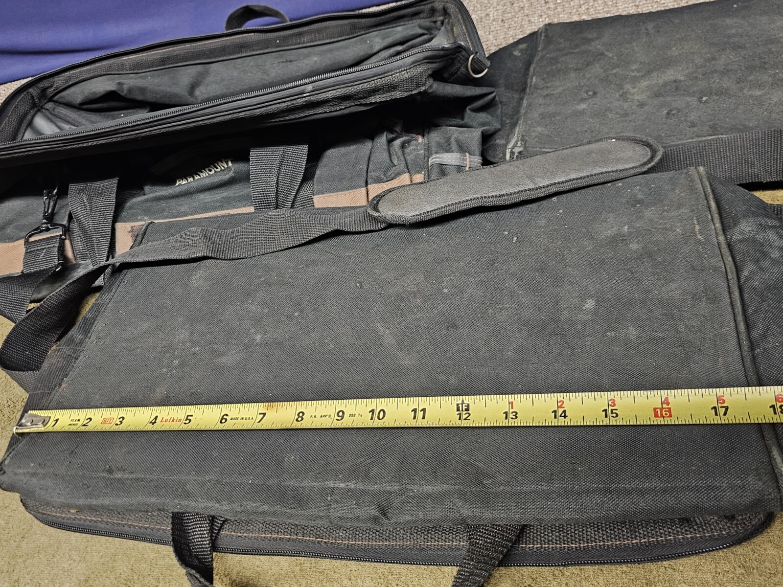 3 Paramount Mechanics Canvas Tool Bags Zipper Bag Black Large Military