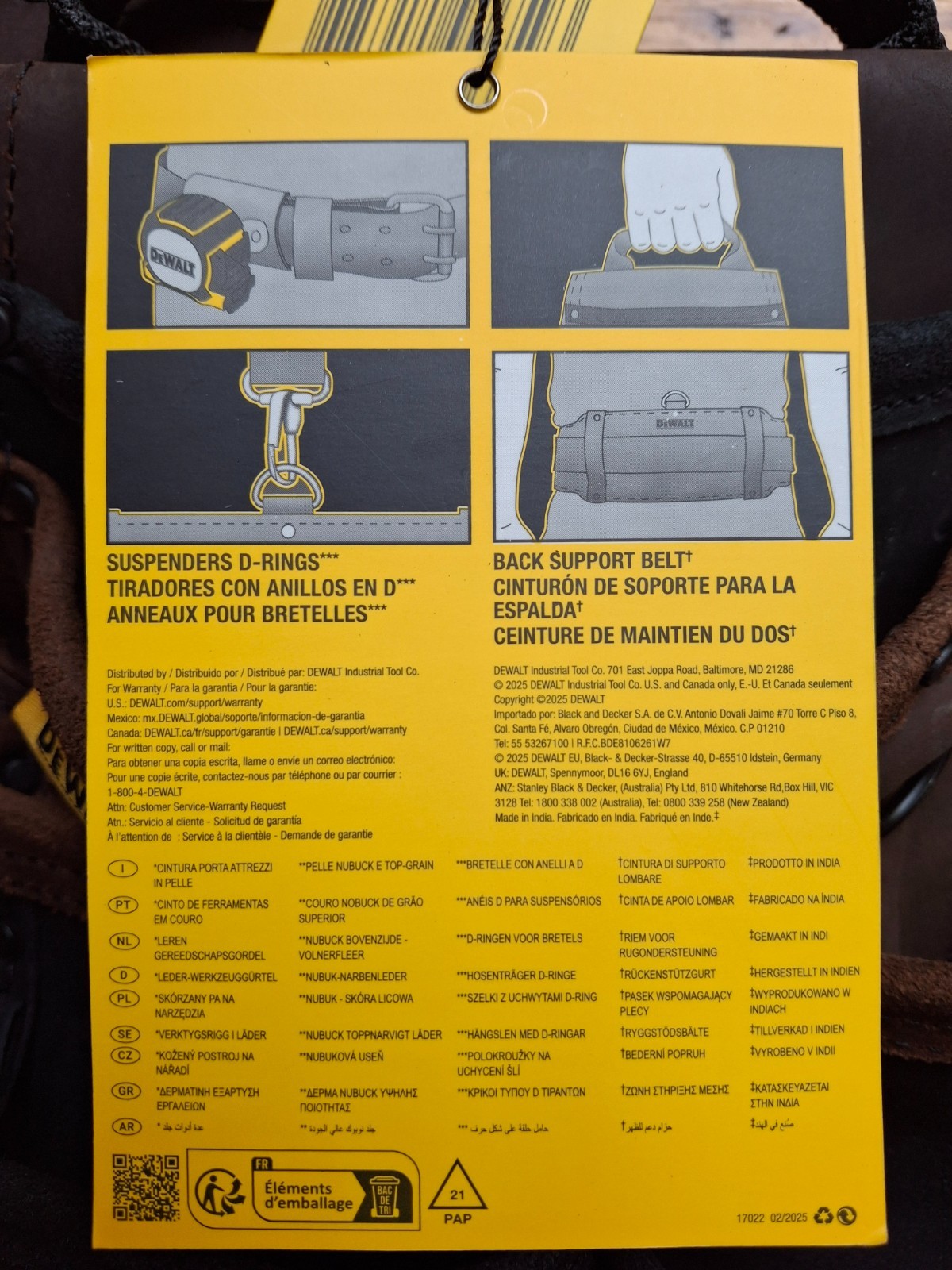 DeWalt DWST550113 Leather Tool Rig – Tool Apron – New