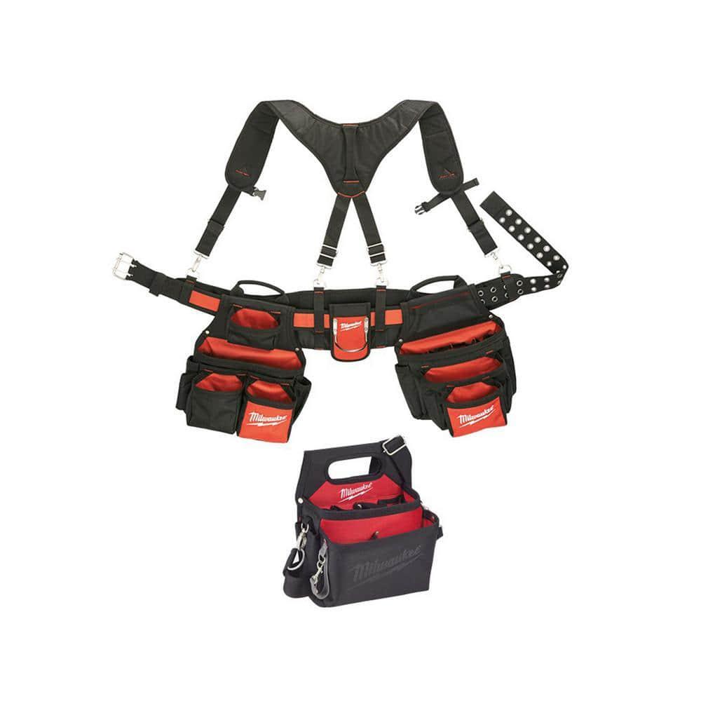 General Contractor Work Belt with Suspension Rig and 15-Pocket Electricians Work