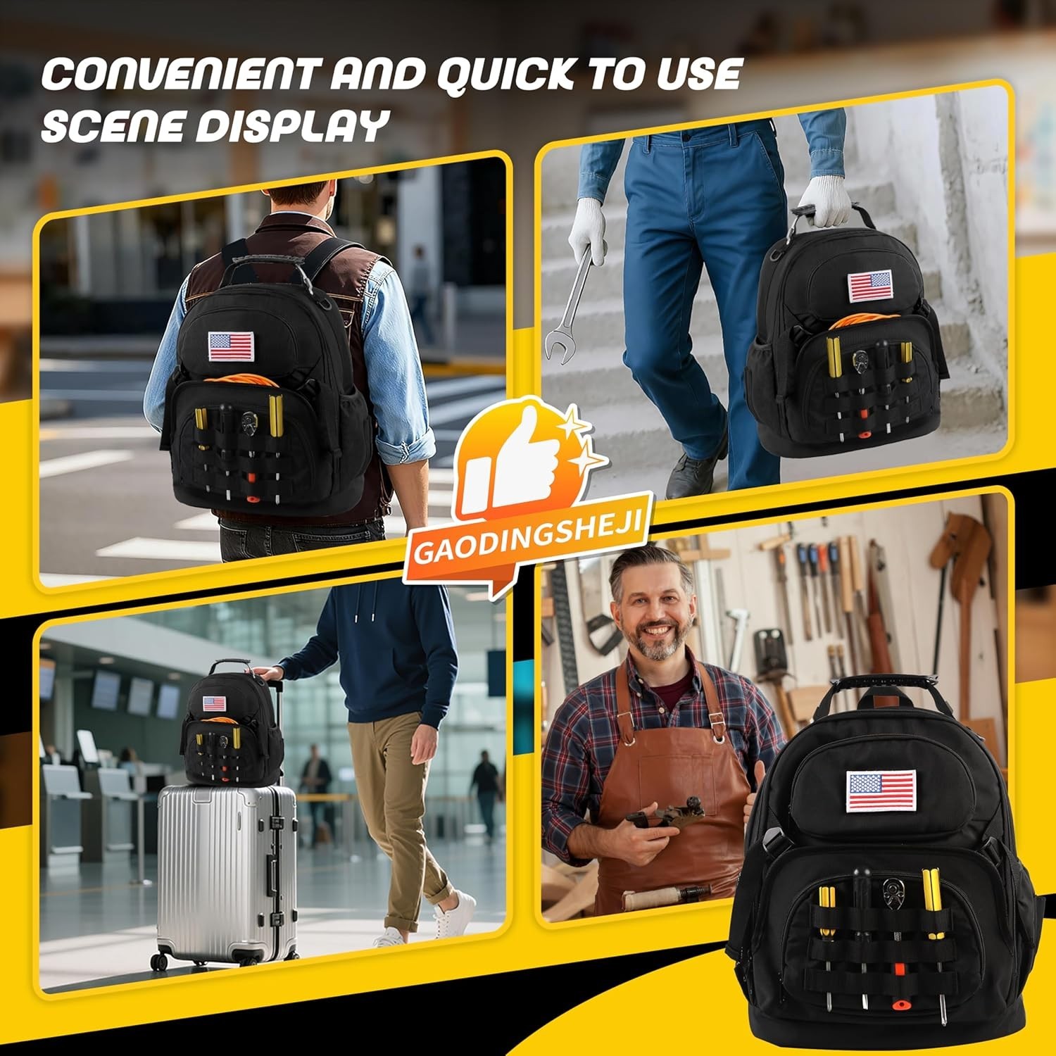 Waterproof Tool Storage Backpack – Adjustable & Comfortable for Any Professional