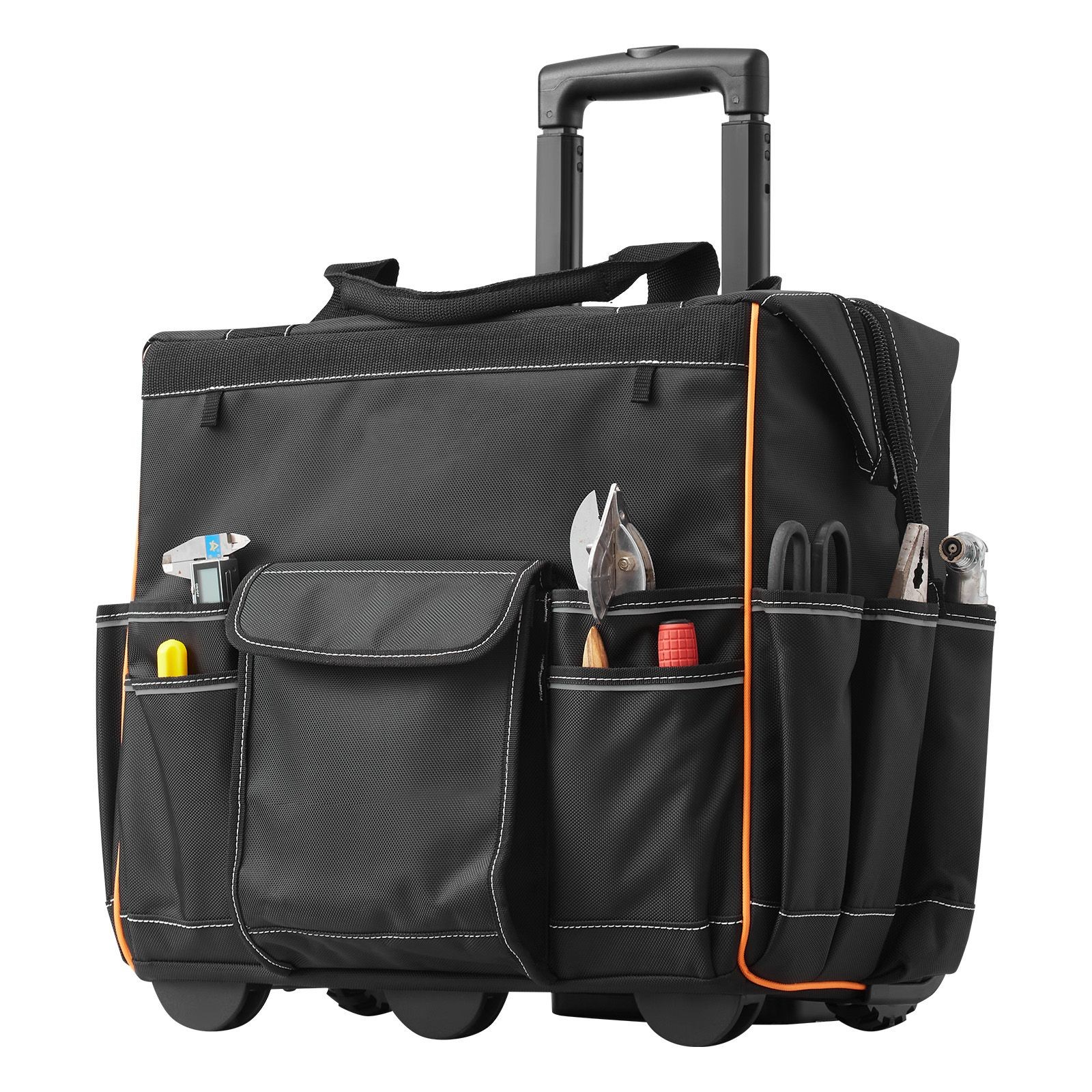 25-Pocket Rolling Tool Bag, 110lb Wheels