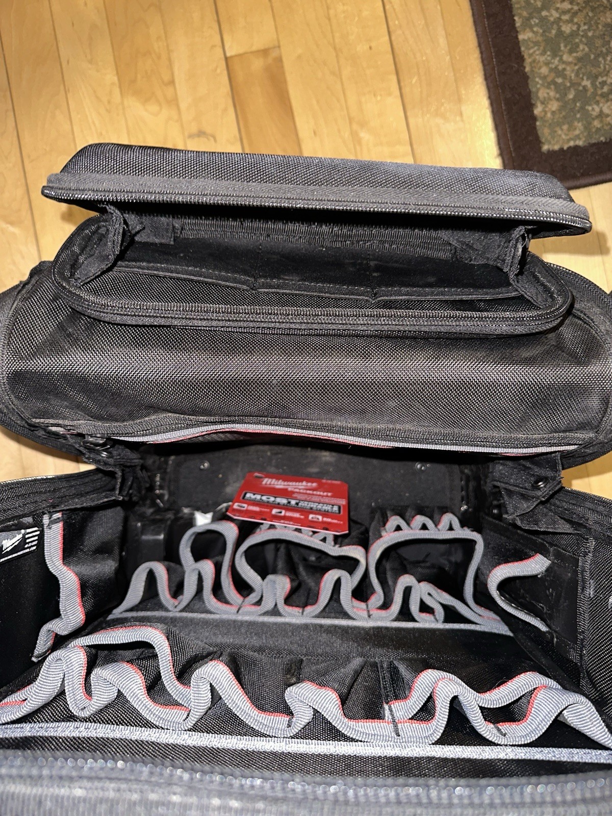 Milwaukee PACKOUT Large Ballistic Tool Backpack Tear/Impact Base Red/Black