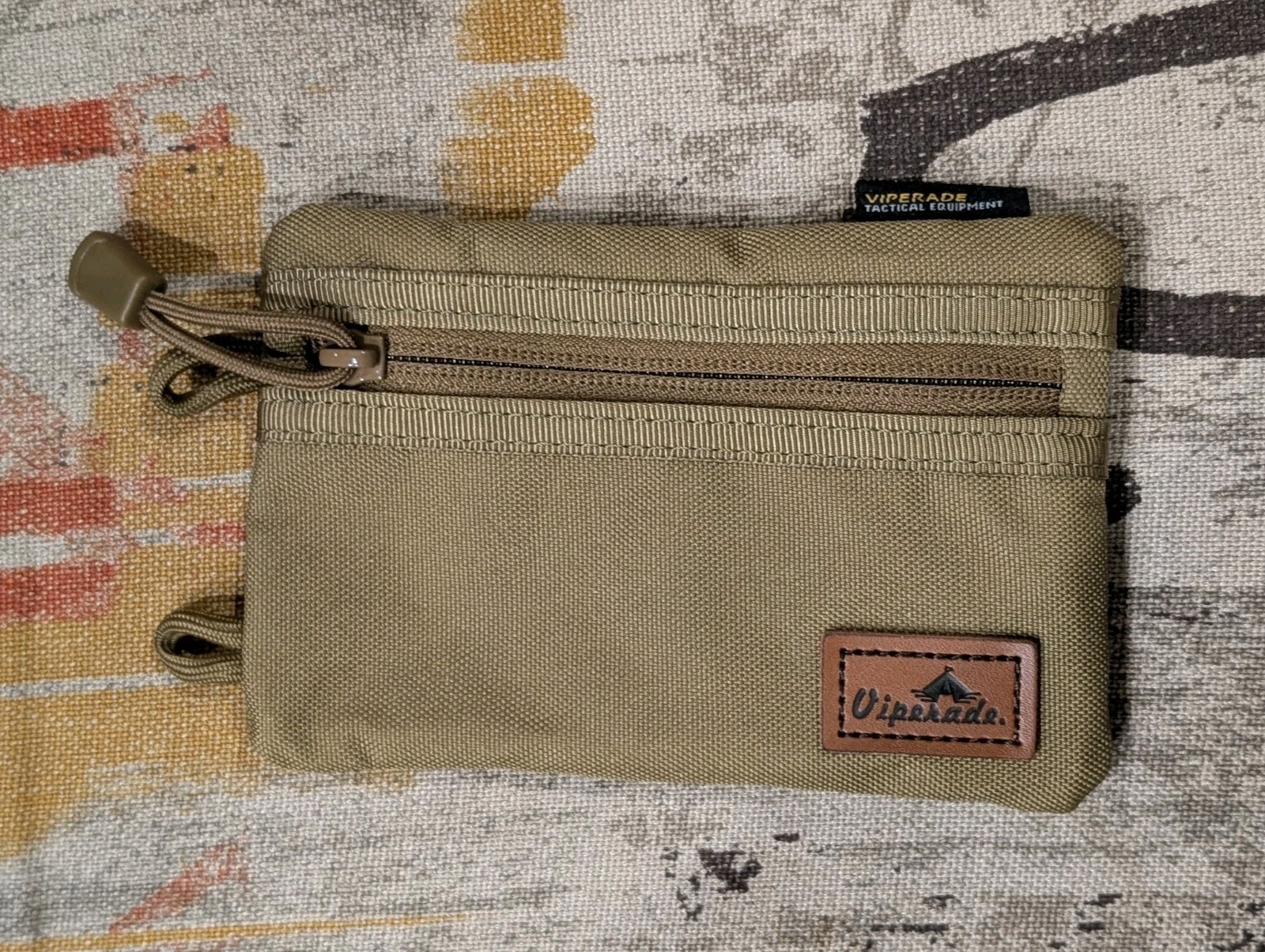Viperade VE1 Organizer Pouch Green EDC Pockets MOLLE Strap 500D Oxford Fabric