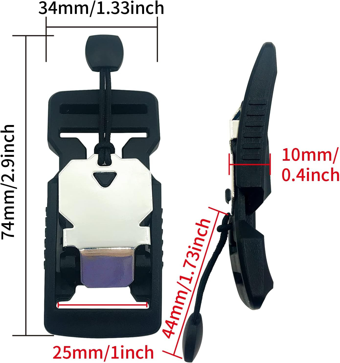 Magnetic Quick-Release Buckle Replacement – 1 Inch 2 Pack Magnetic Buckle Snaps