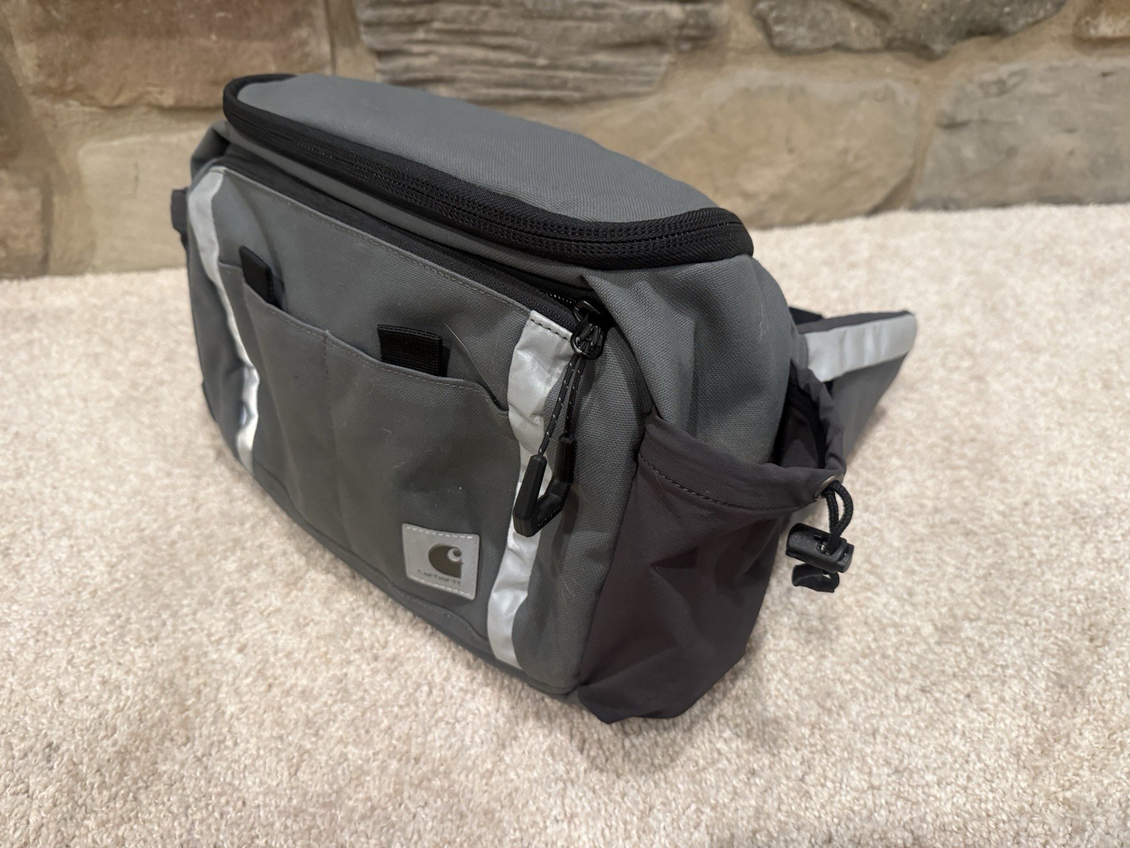 Carhartt Utility/Tool Belt/Waist Bag with Bottle Holder and several zip pouches