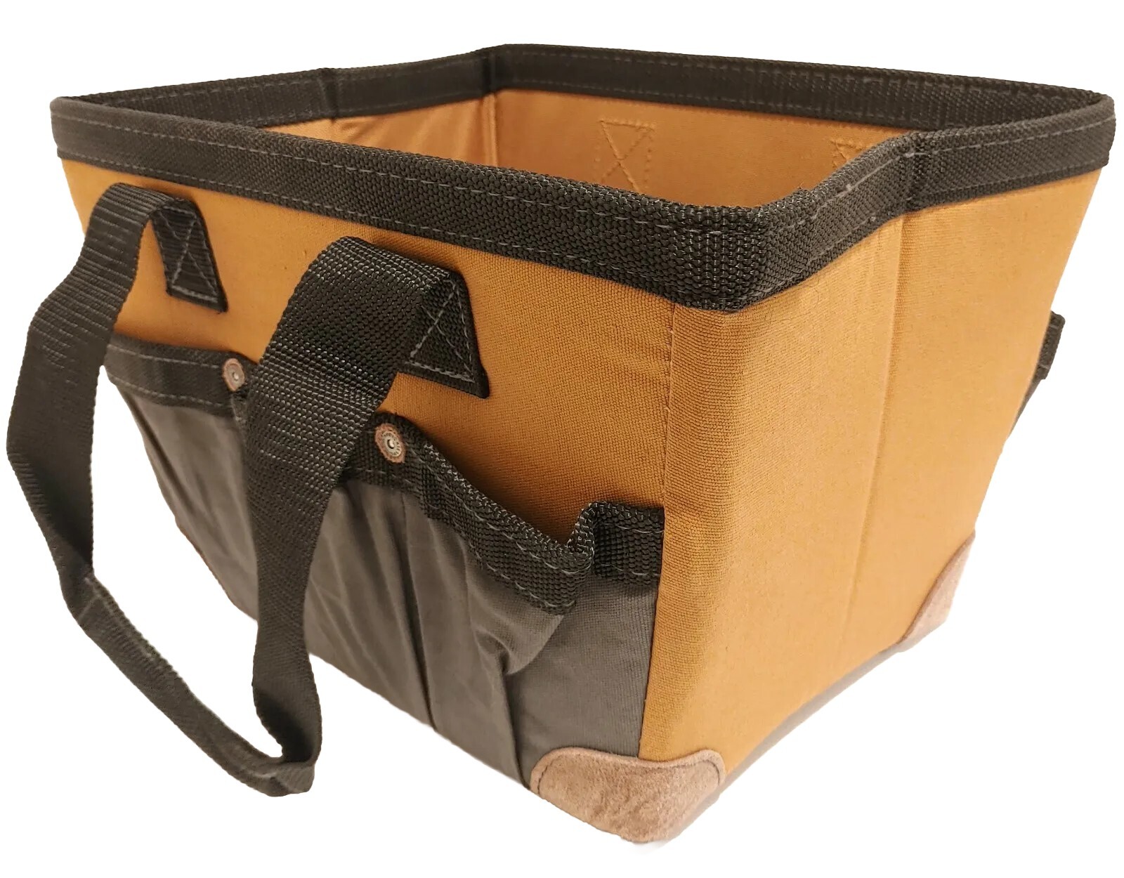 Dickies 12 Inch Durable Canvas Tool Tote Storage Bin Organizer Tan/Gray – 57036