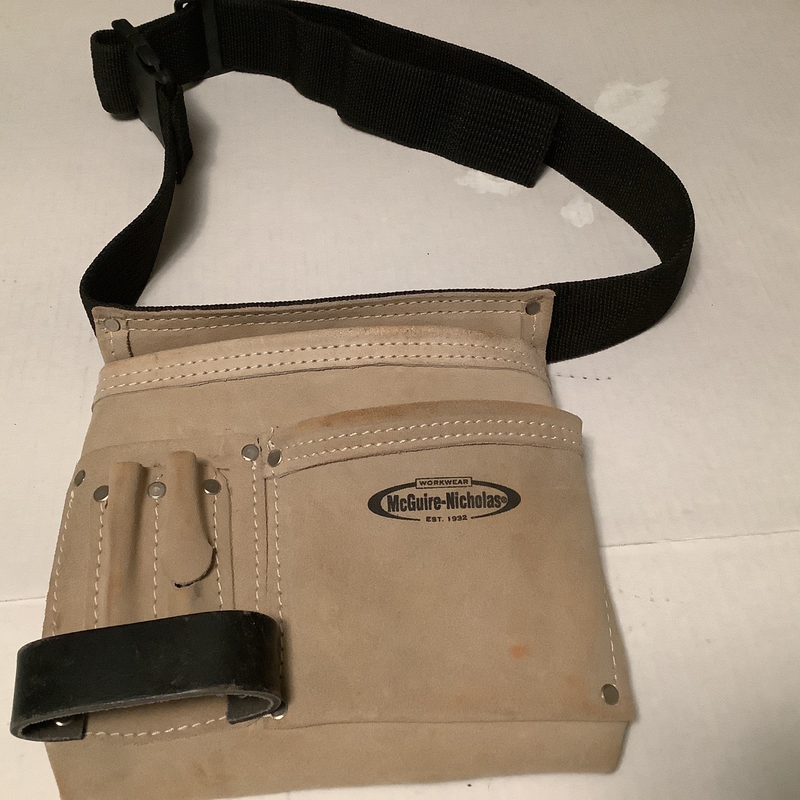 McGuire-Nicholas 5 Pocket SuedeFramer’s Combo Adjustable Tool Belt, Beige