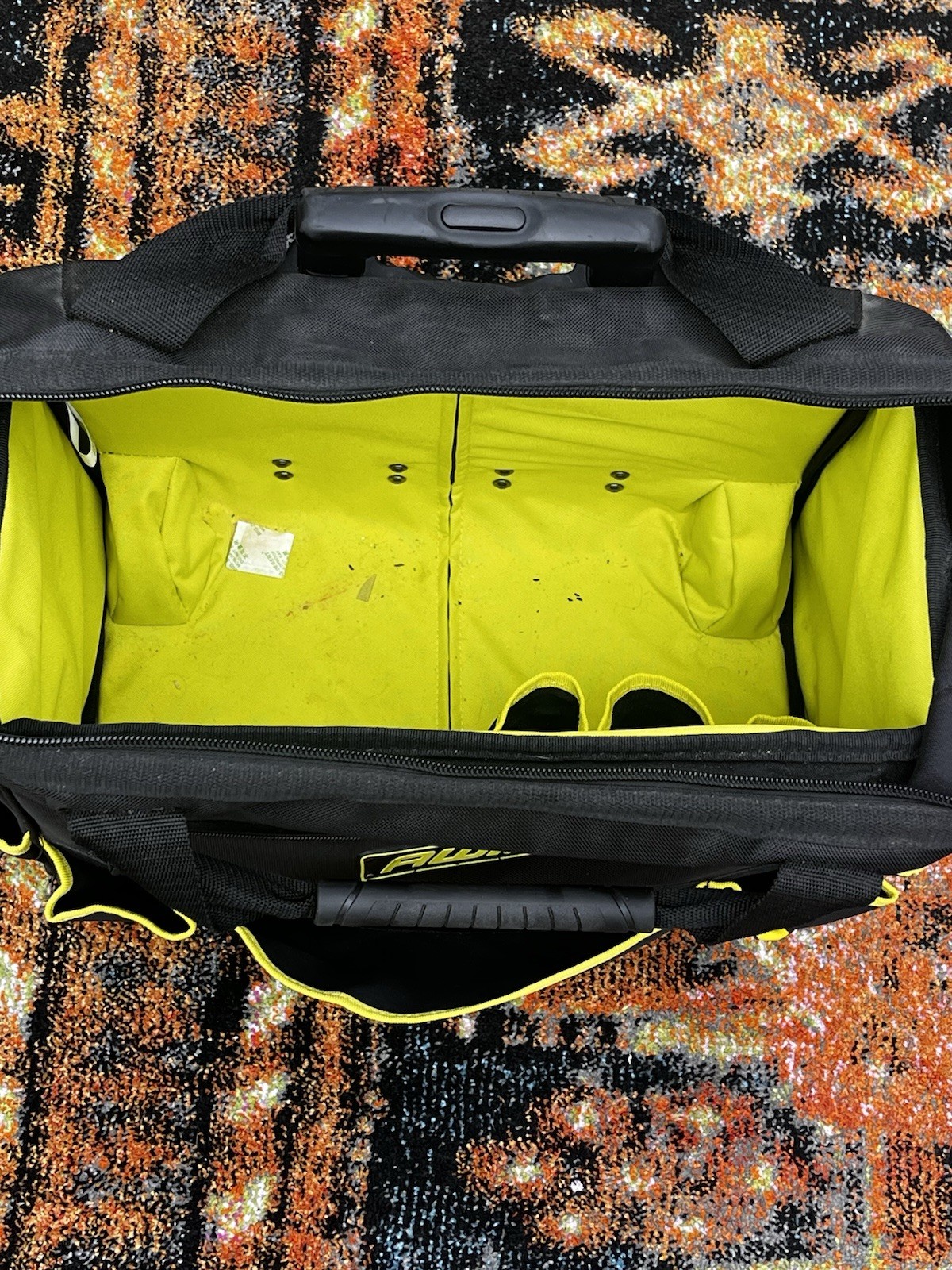 AWP Rolling 18 Inch Tool Bag with Telescoping Handle – 14 Pockets –