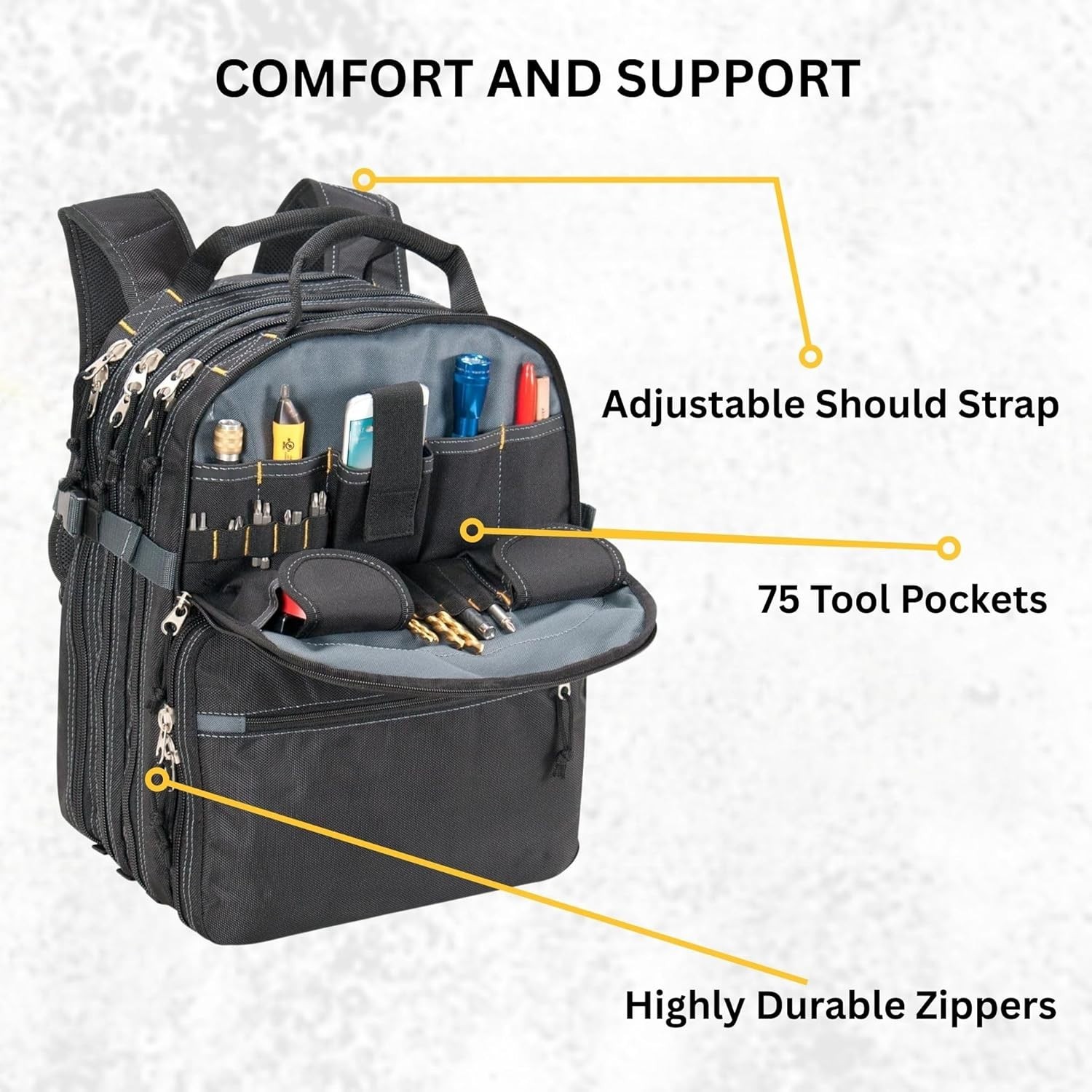 1132 75-Pocket Tool Backpack