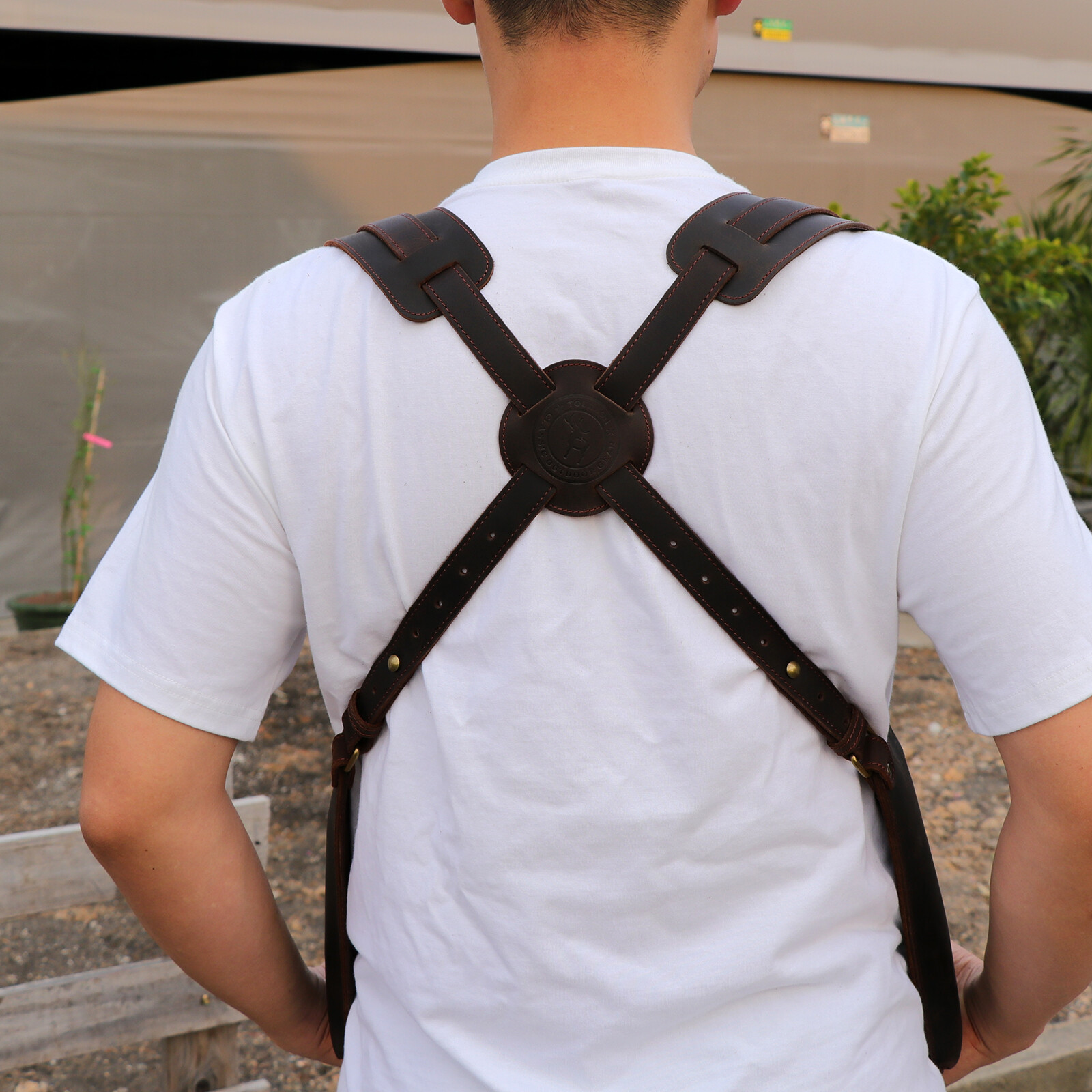 TOURBON Leather Concealed Double Underarm Shoulder Holster Bag Phone Case Wallet