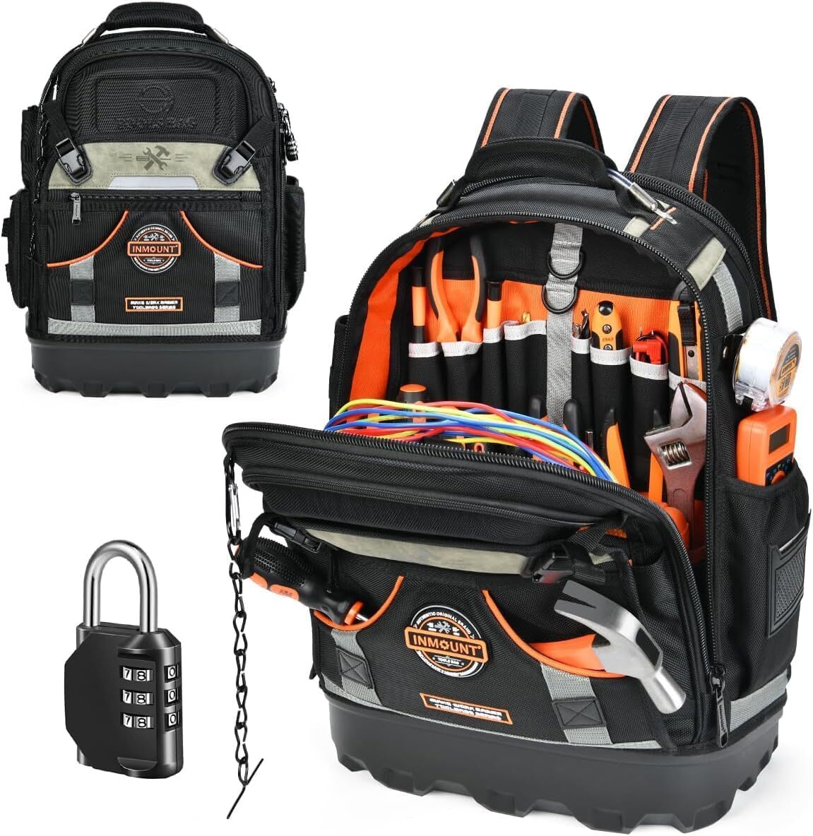 Backpack Tool Bag for Men, Durable Electrician 78 – Pockets & Loops Tools…