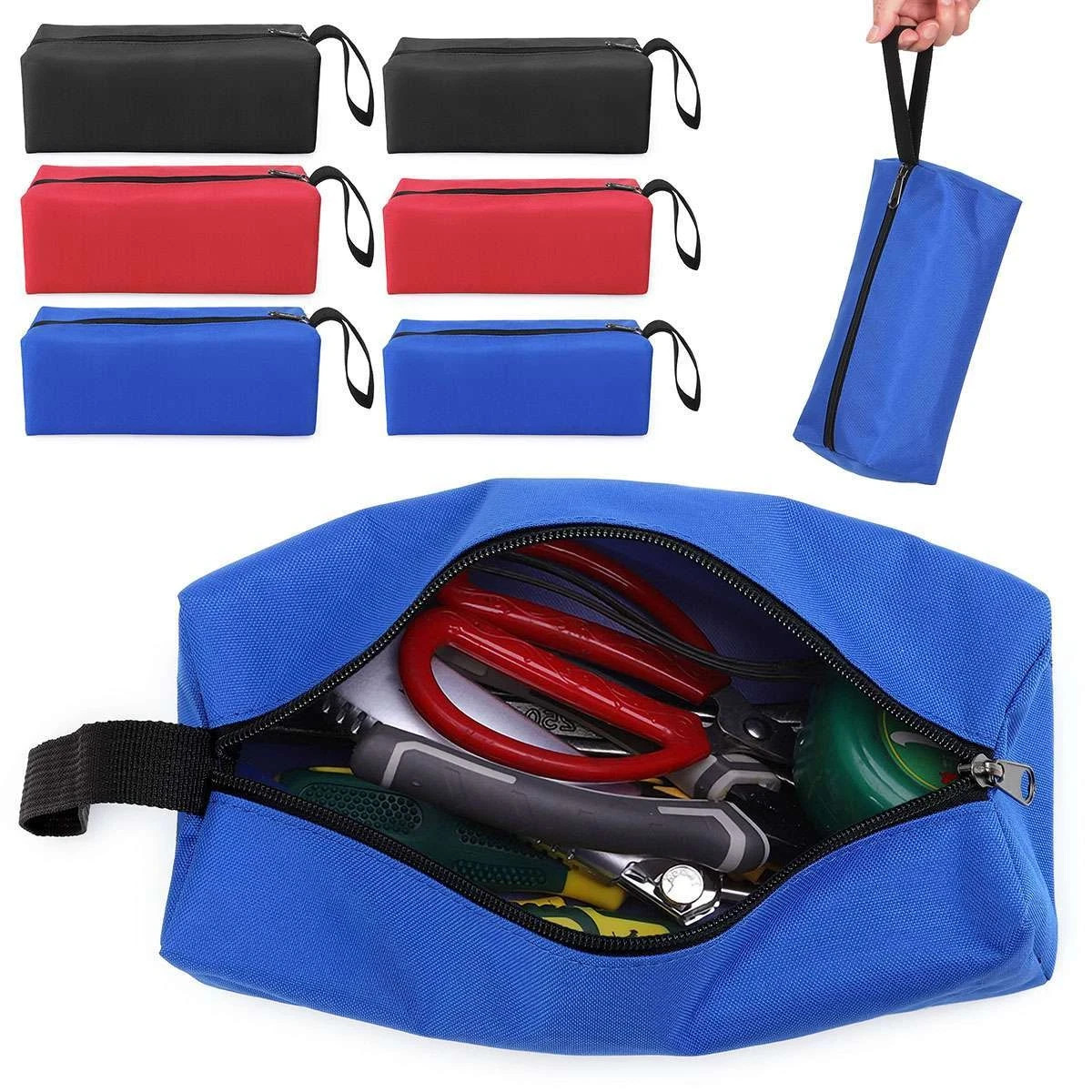 Oxford Cloth Tool Pouch Bag Zipper Small Multipurpose Organizer Pouch Heavy Duty