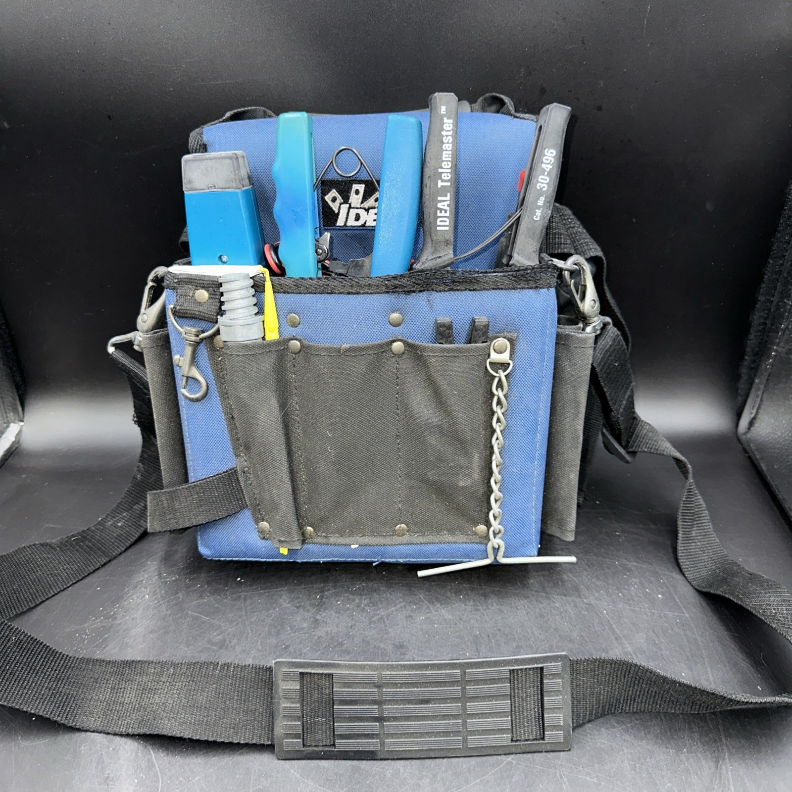 IDEAL Electrical 35-426 Journeyman Electrician’s Tote Black/Blue Multi-Ply Tool