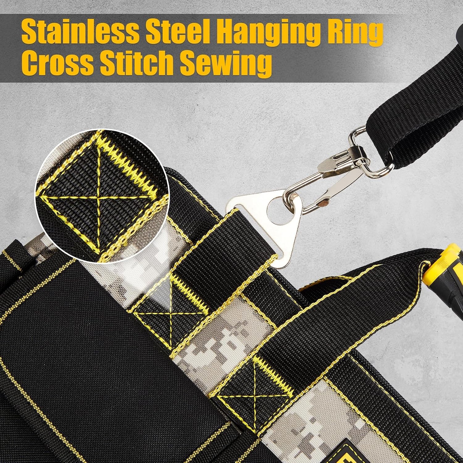 Heavy Duty 20 Inch Tool Tote Waterproof Wide Mouth Molded Base Shoulder Strap