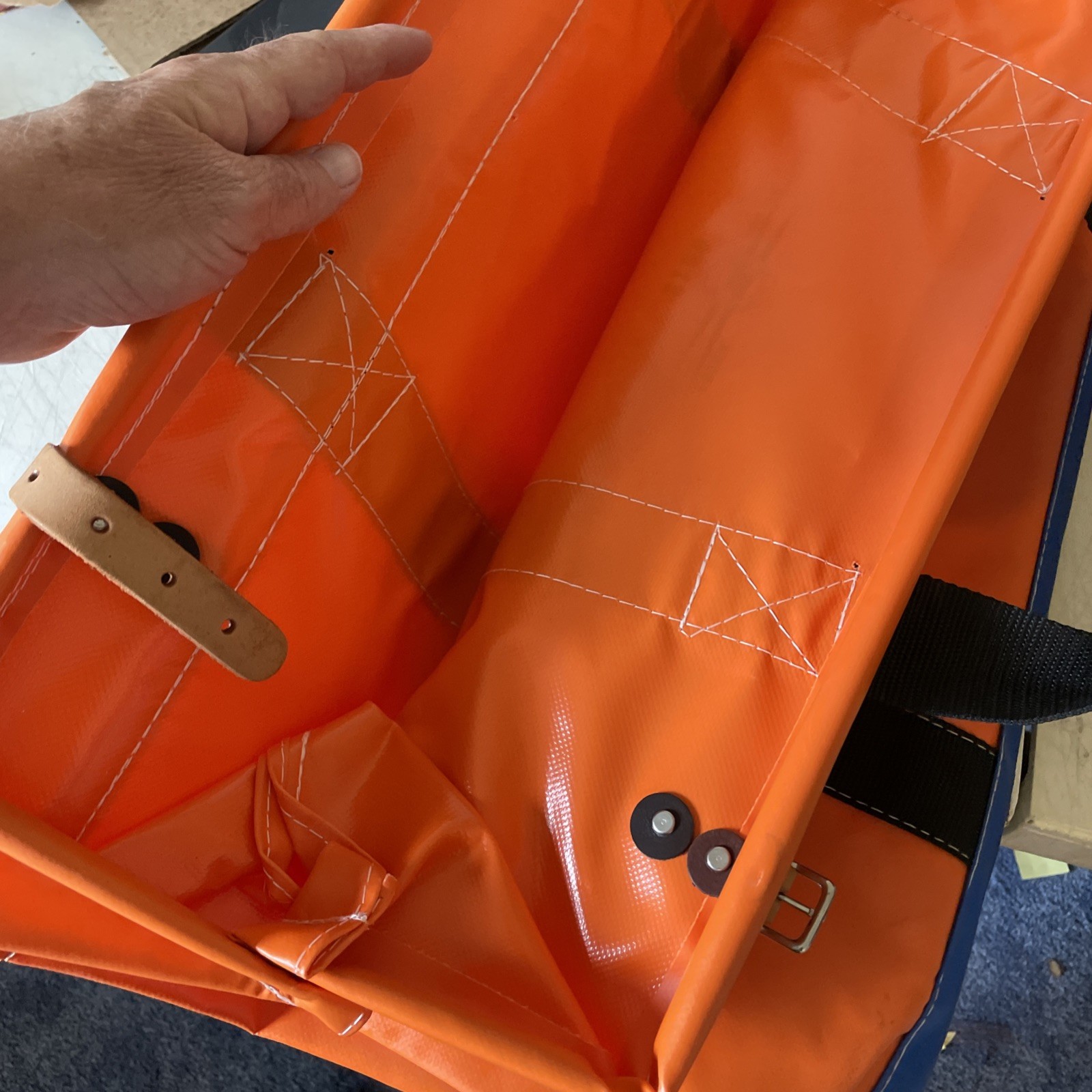 Estex Weatherproof 24” Vinyl Lineman’s Gear Bag 2190 Safety Orange Big Large