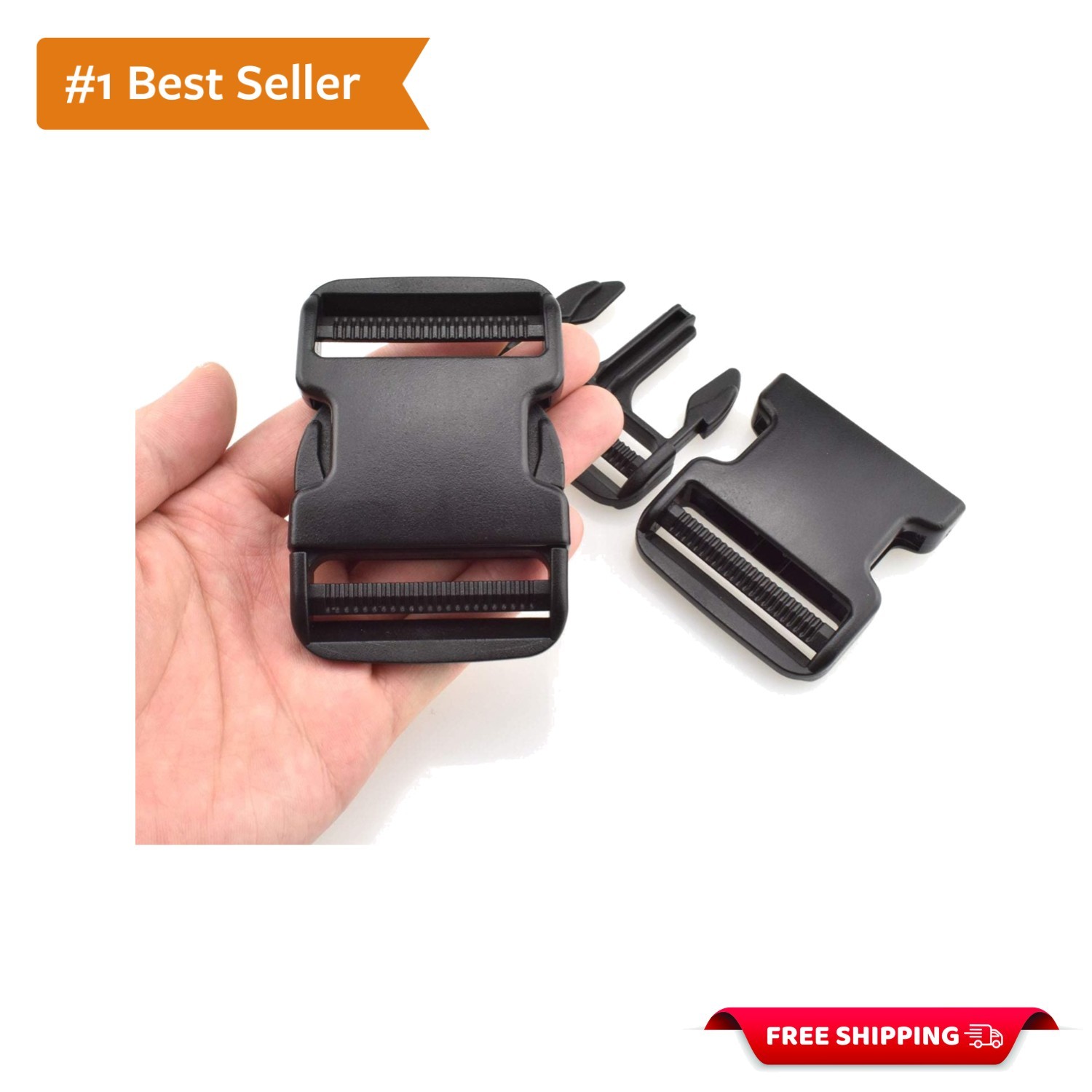 4-Pack Heavy Duty 2-Inch Adjustable Buckles – Quick Release for Outdoor Gear