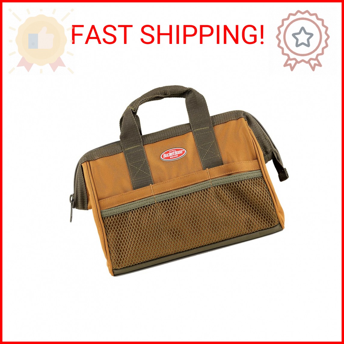 Bucket Boss Gatemouth 13 Tool Bag in Brown, 60013, 8 liters