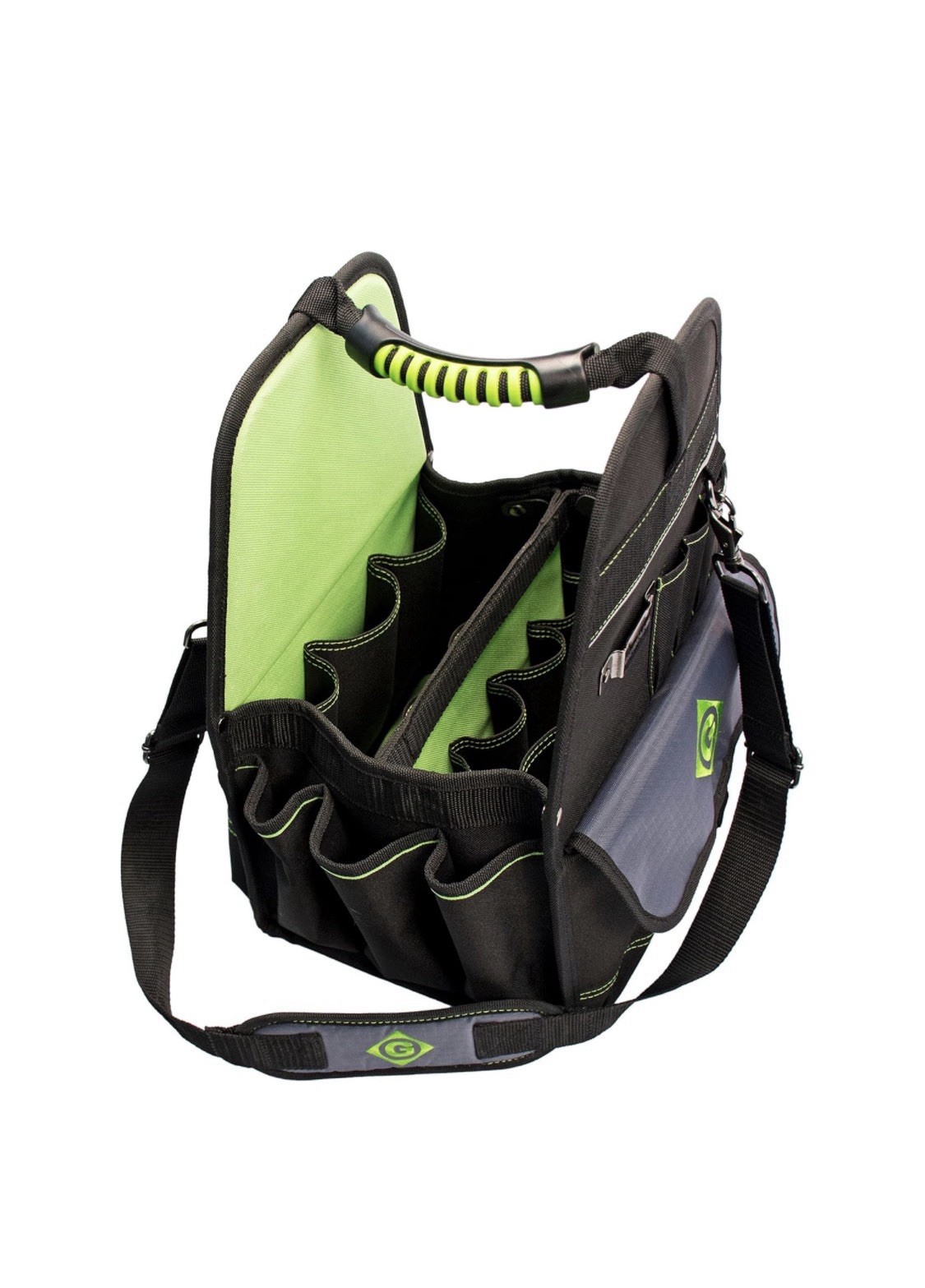 Greenlee 0158-24 Tool Bag, Black, Polyester, 27 Pockets