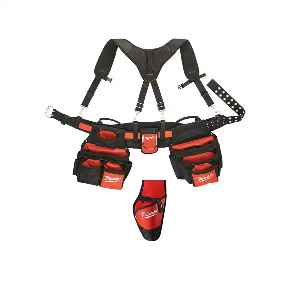 General Contractor Work Belt with Suspension Rig & 1-Pocket M12 Tool Holster
