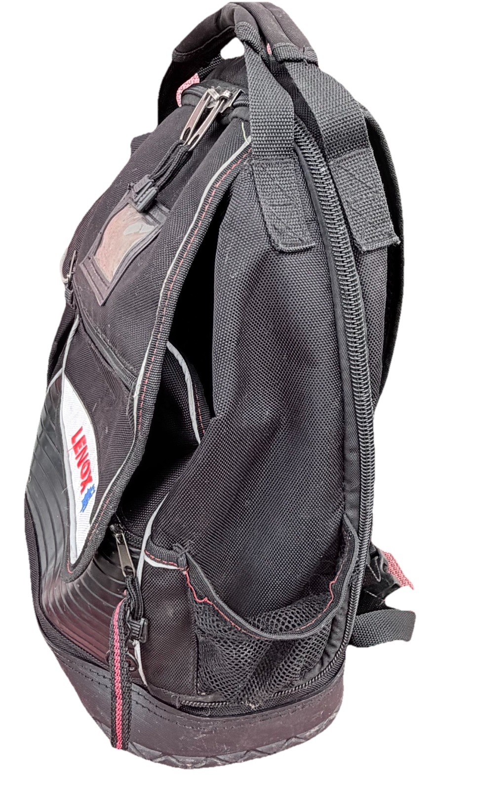 Lenox Black Ballistic Nylon Tool Backpack Bag with Multi-Pocket Design