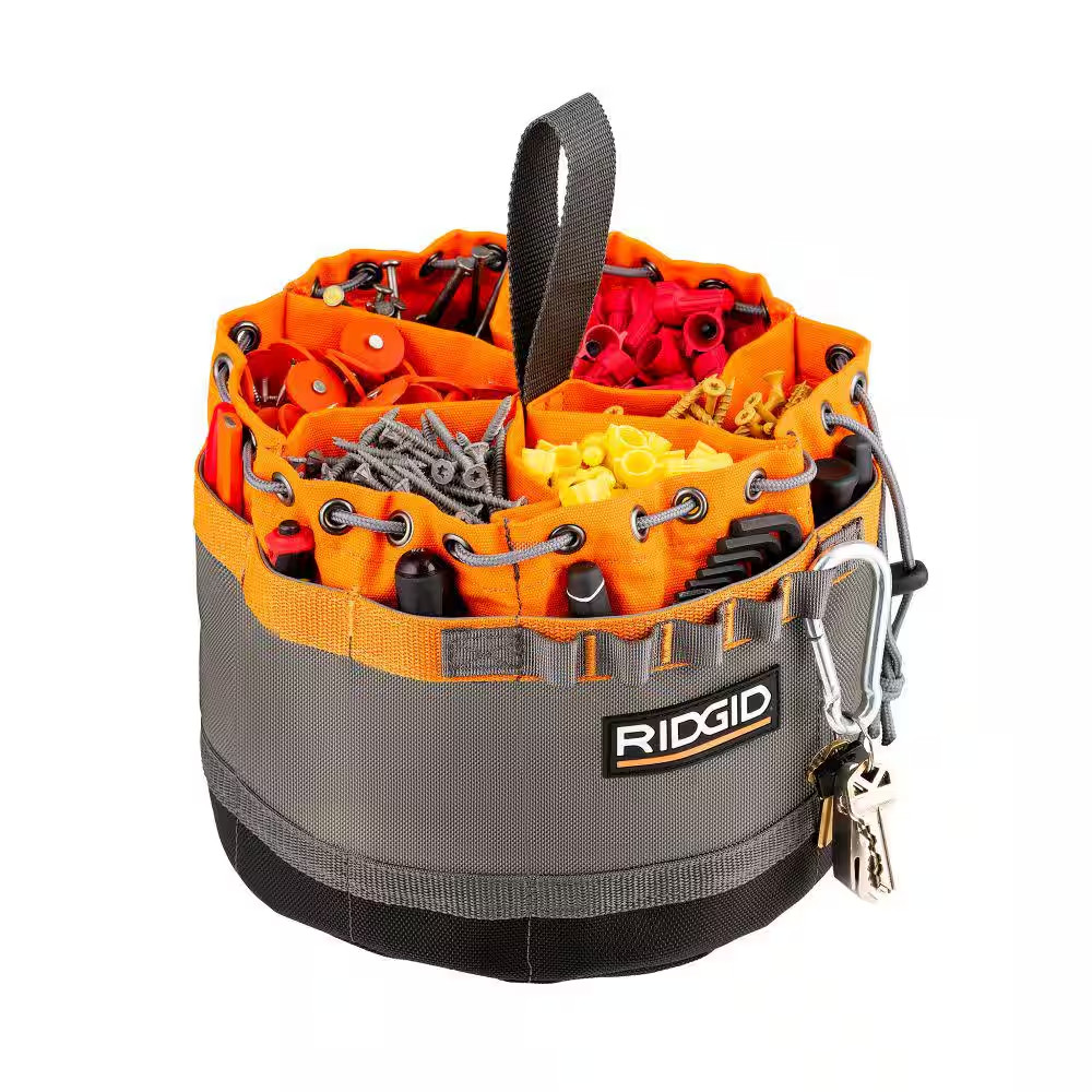 10 In. 19 Pocket Professional Grade Small Parts Organizer Tool Bag