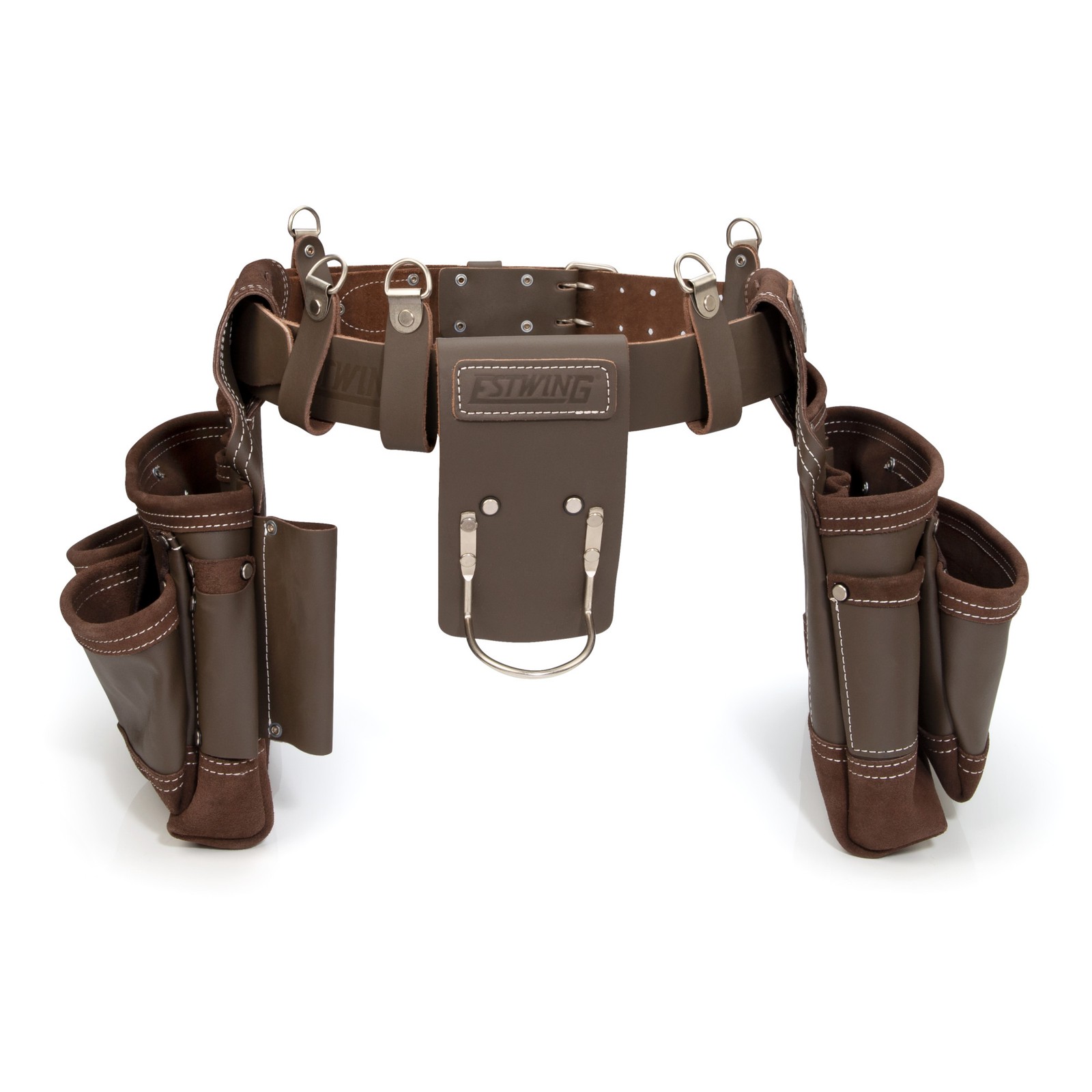 Estwing 14 Pocket Leather Framer’s Tool Belt Pouch Apron Set 94746