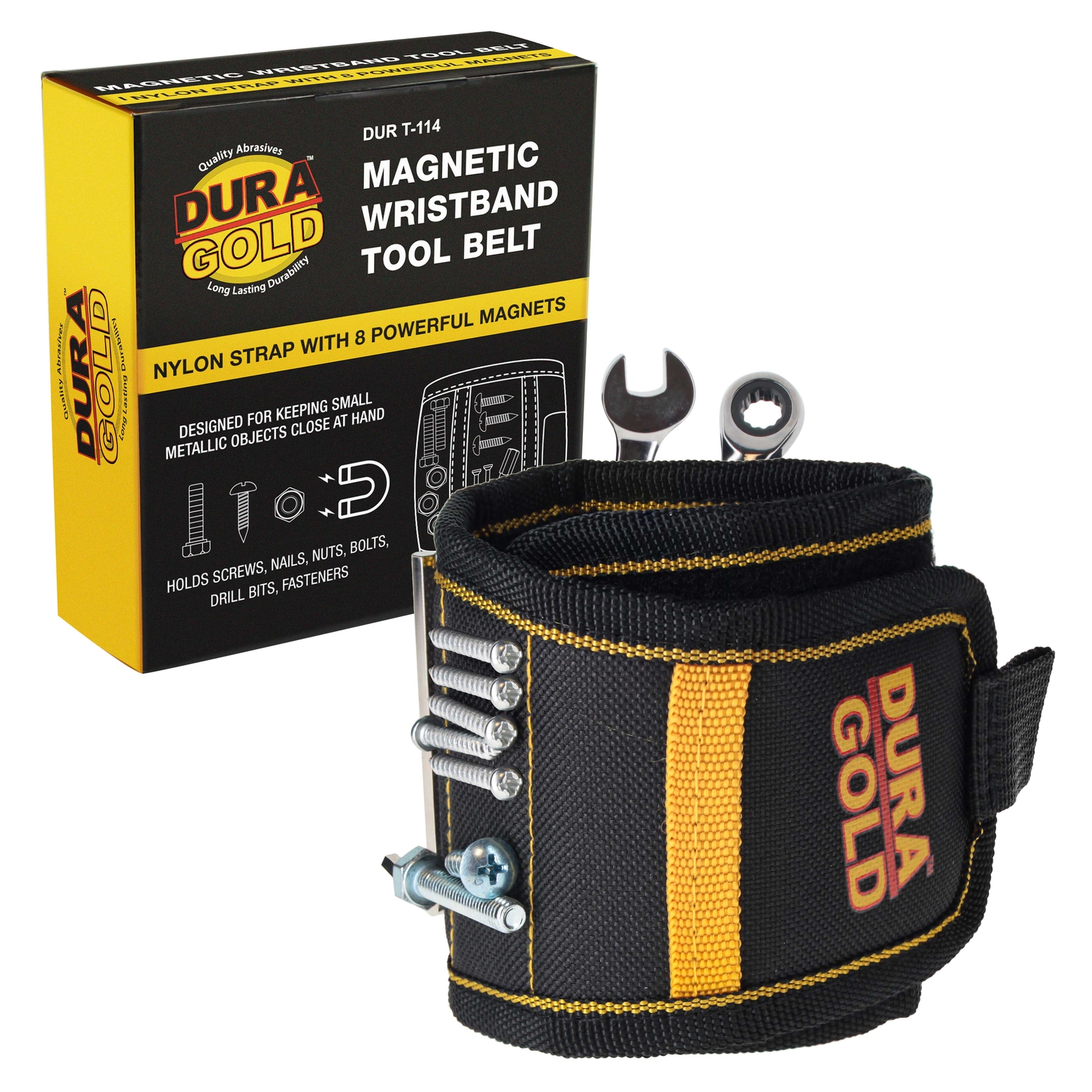 Magnetic Wristband Tool Belt, Powerful Magnets, Holds Fasteners, Screws, Nails