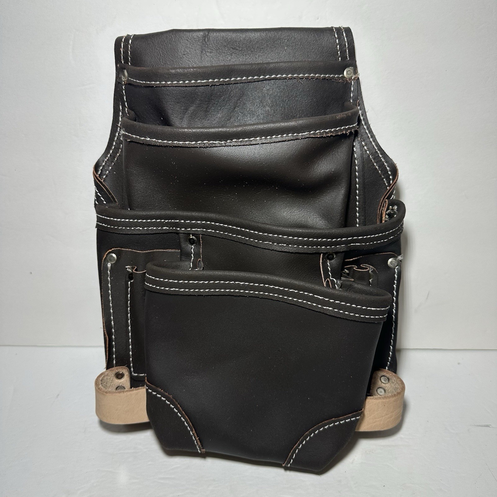 Genuine Leather Tool Pouch Bag Holder Construction Carpenter Work 12inx9in NEW