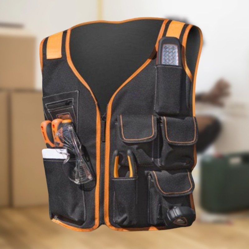 Multifunctional Work Vest Tool Vest Zipper Vest Used for Various Activities